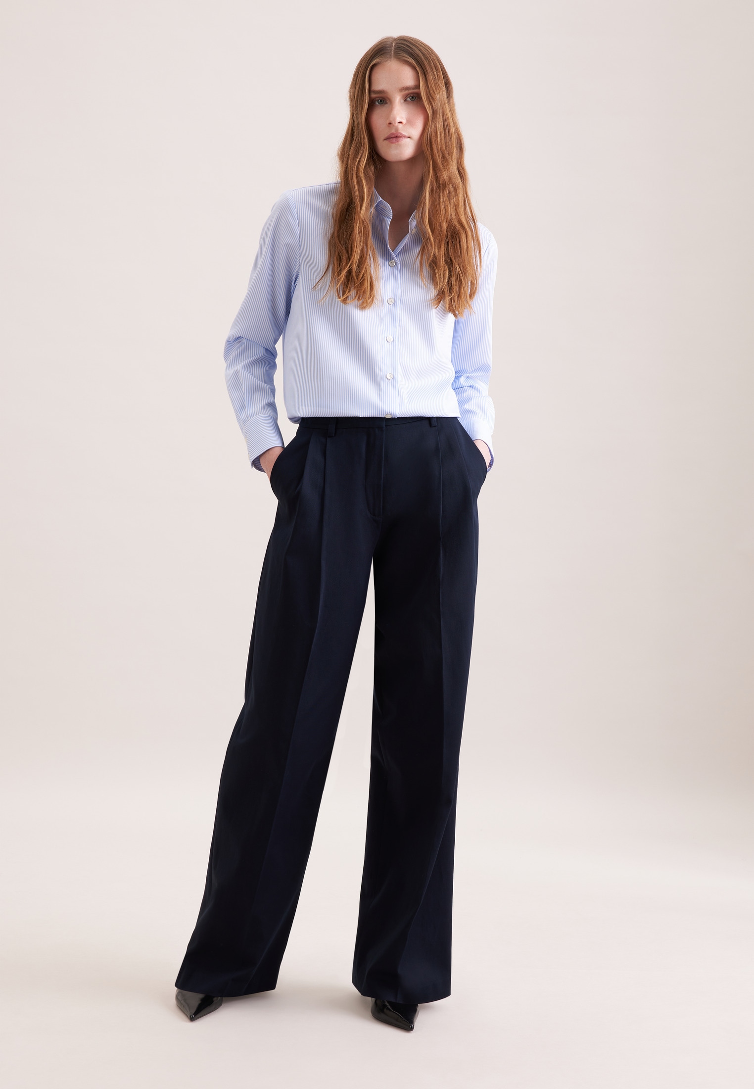 seidensticker Blouse chemise 1/1 Kragen Gestreift