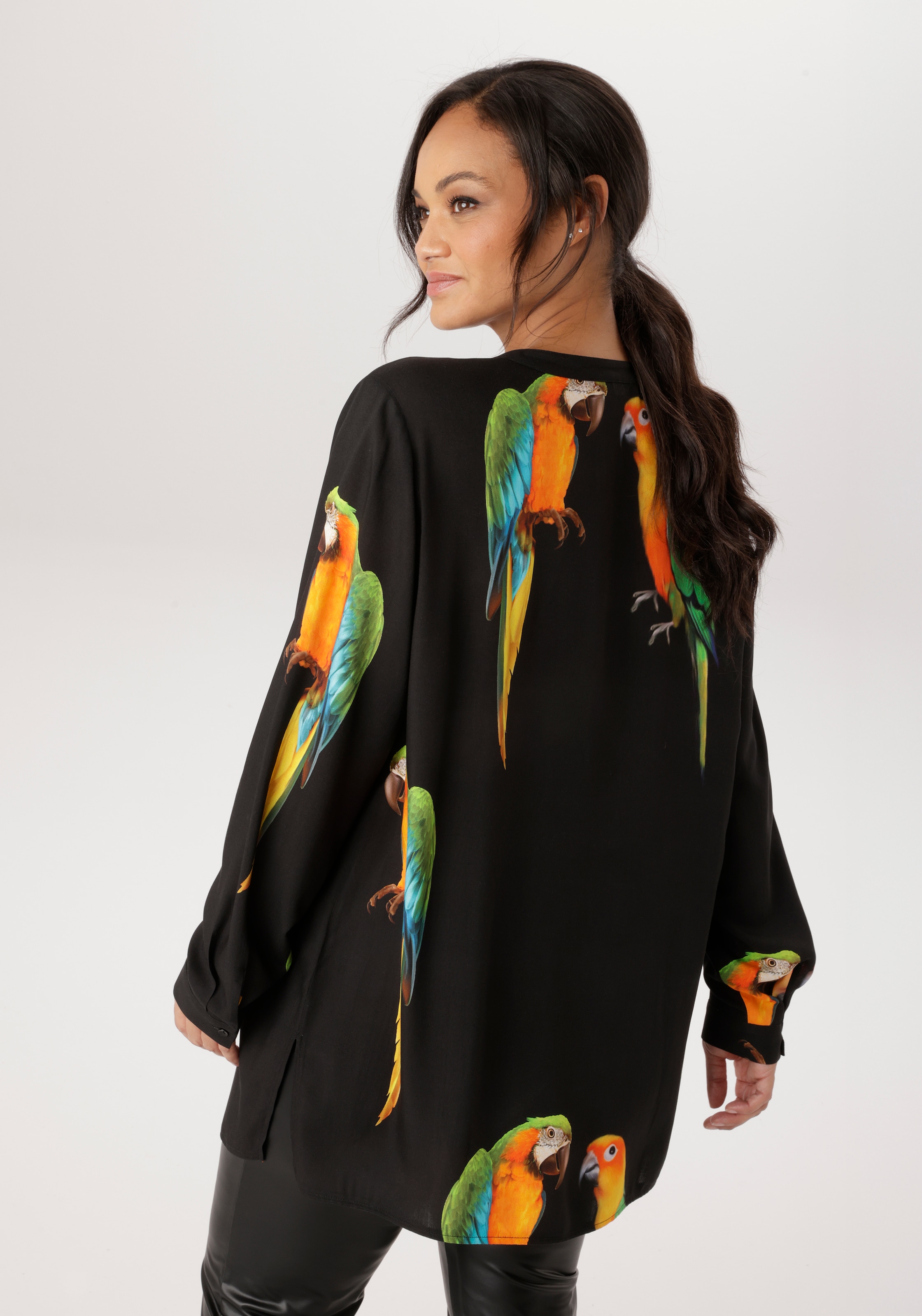 Aniston PLUS Chemisier long Mit ausgefallenen Papgeien Druck - NEUE KOLLEKTION