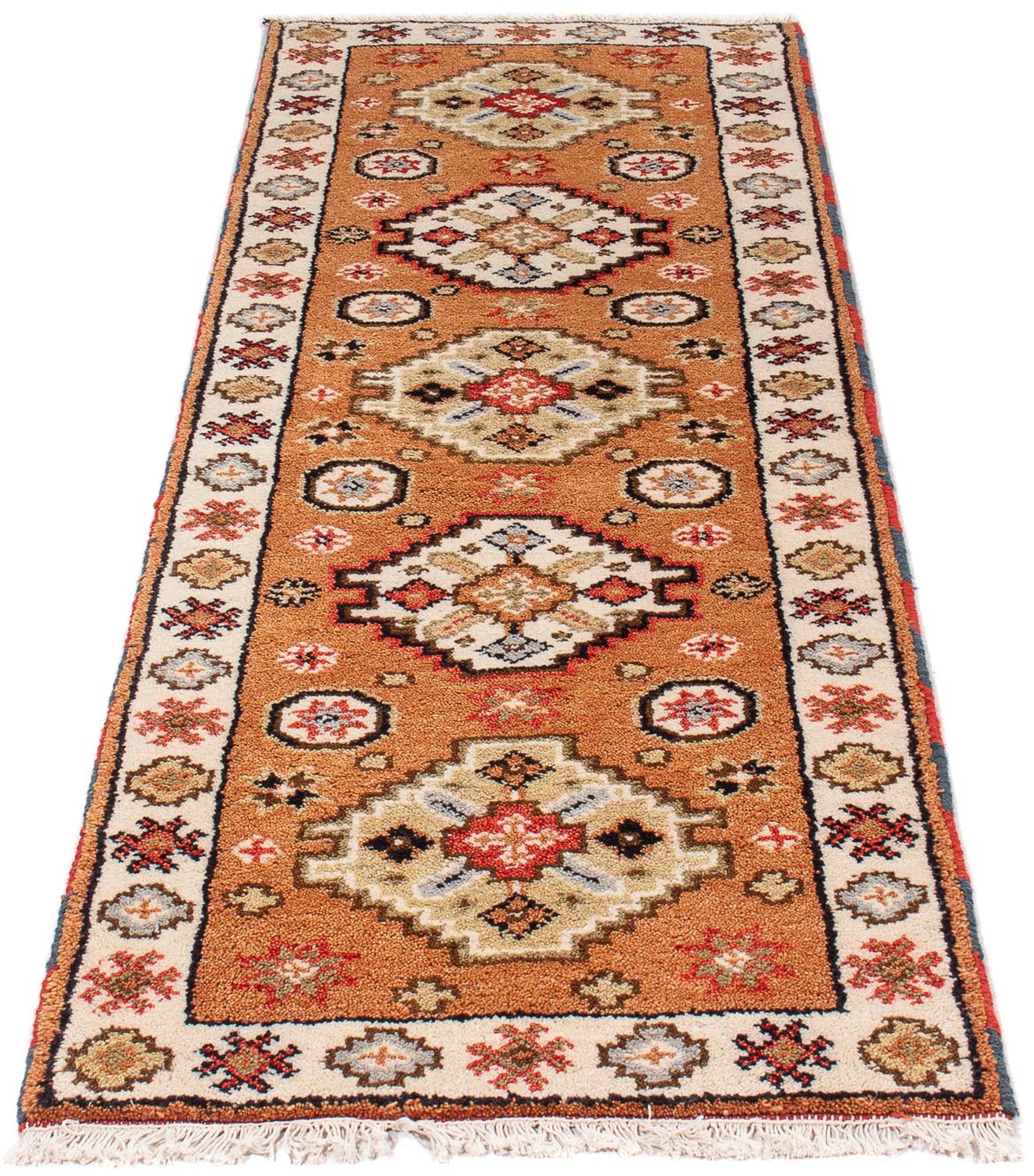 Image of morgenland Orientteppich »Orient - 191 x 65 cm - hellbraun«, rechteckig, 9 mm Höhe, Wohnzimmer, Handgeknüpft, Einzelstück mit Zertifikat bei Ackermann Versand Schweiz