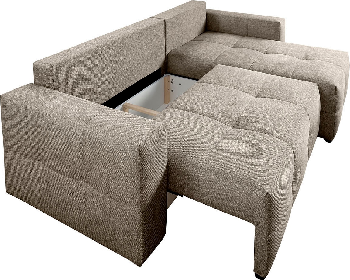 exxpo - sofa fashion Canapé d'angle Praktische Funktionsecke mit Federkern, Bettfunktion und Stauraum