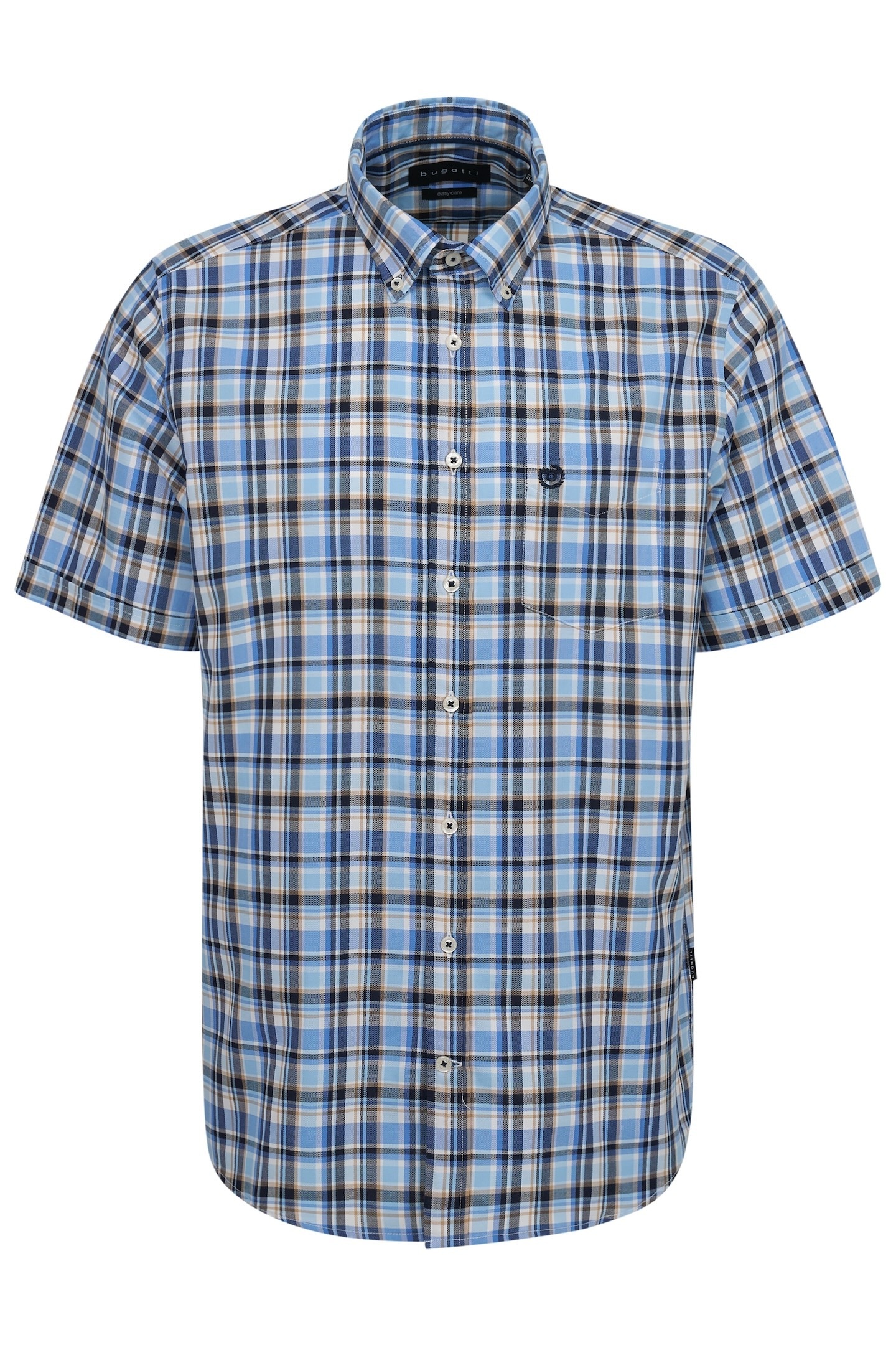 bugatti Kurzarmhemd mit Karo-Muster