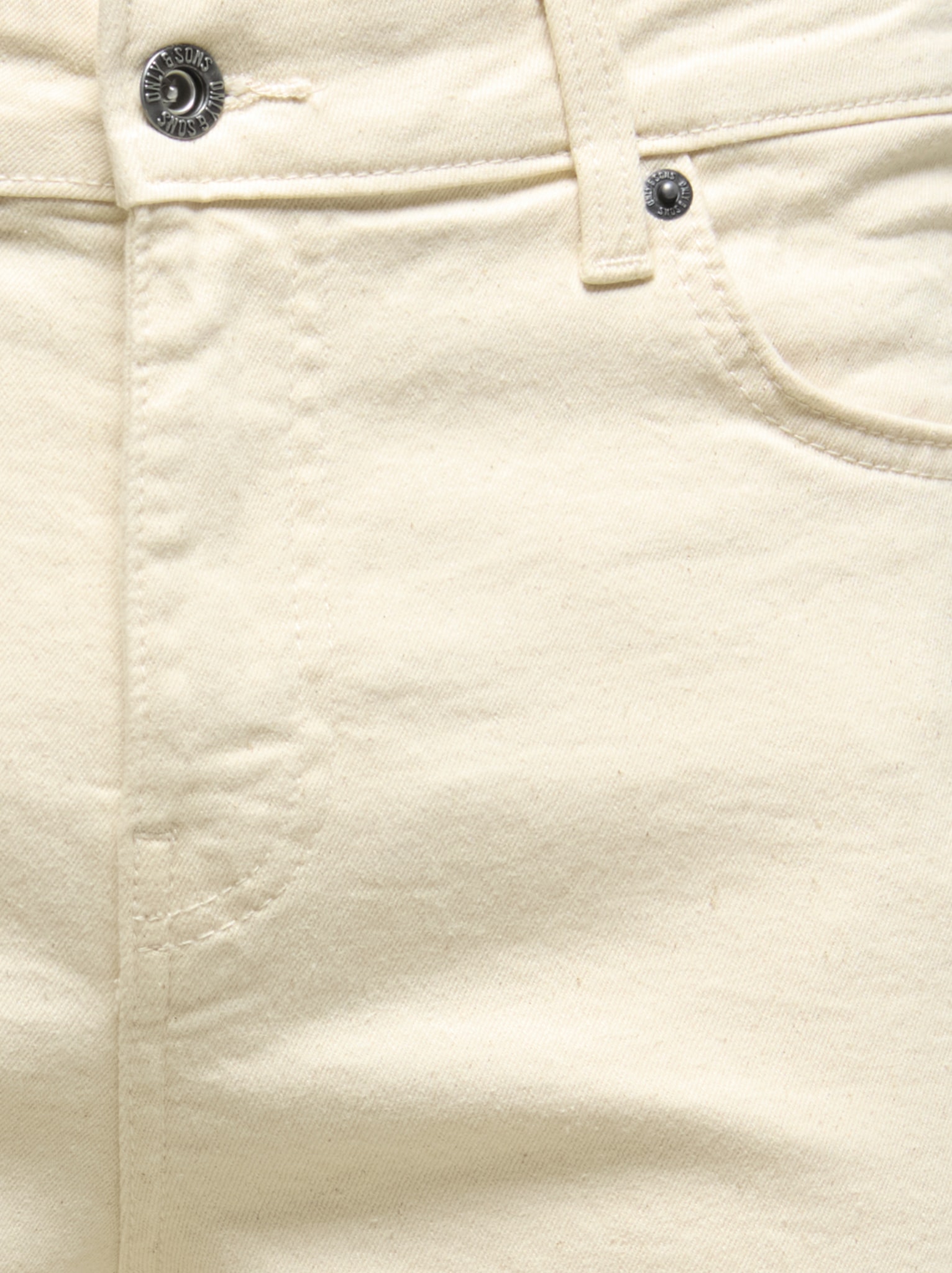 ONLY & SONS Short en jean »ONSPLY ECRU 9470 PIM DNM SHORTS NOOS« mélange coton, coupe régulière