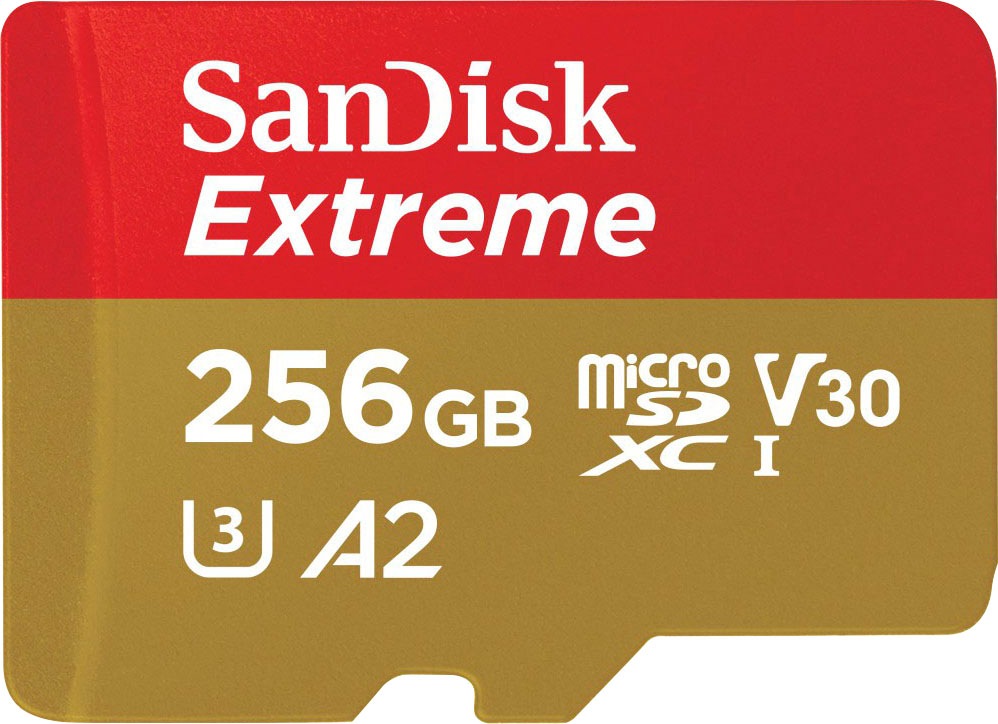 Sandisk Speicherkarte »Extreme® microSDXC™-UHS-I-Karte«, (Video Speed Class 30 (V30)/UHS Speed Class 3 (U3) 190 MB/s Lesegeschwindigkeit)