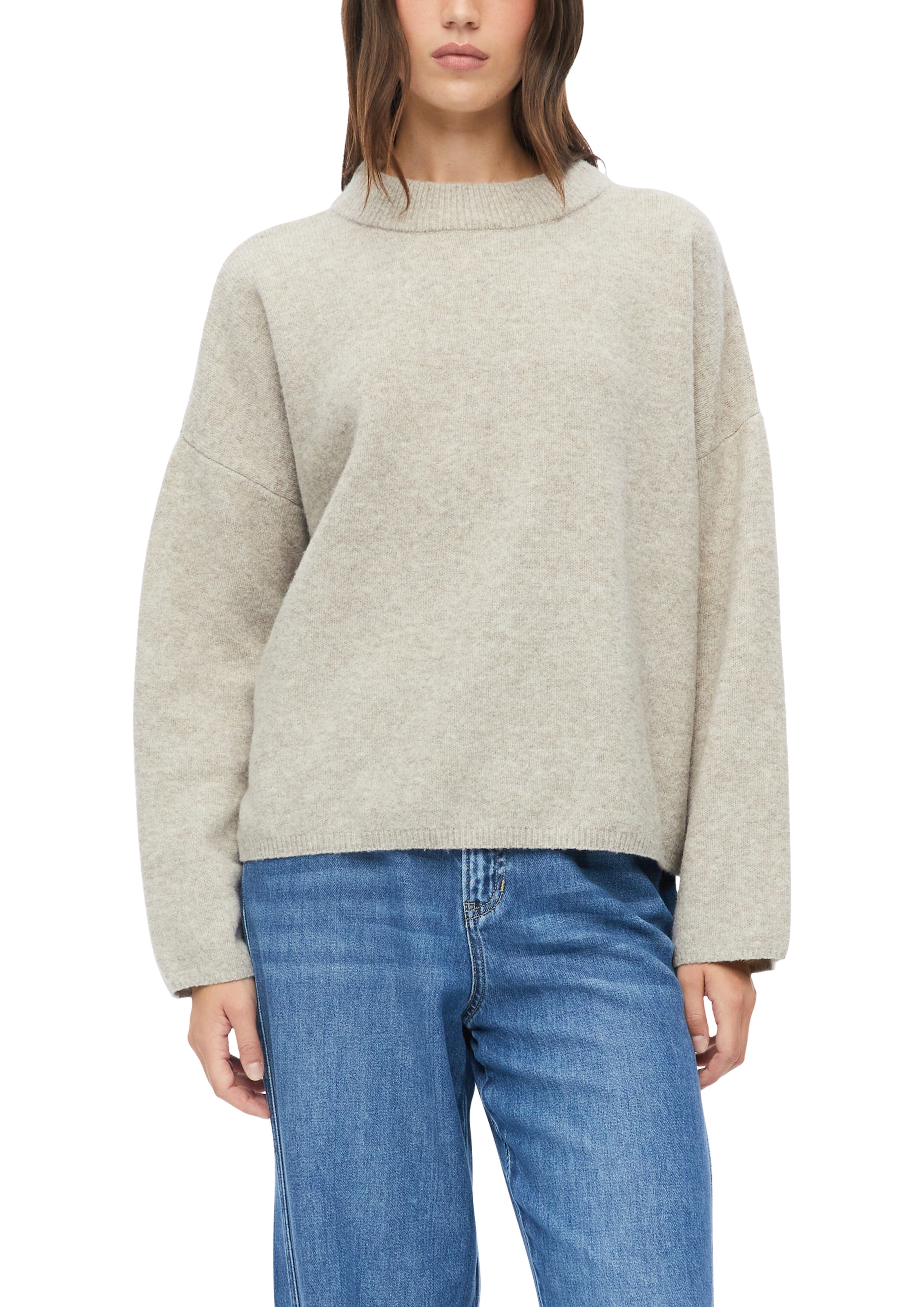 Image of s.Oliver Strickpullover Langarmpullover mit Stehkragen / mit Wolle und Stretch