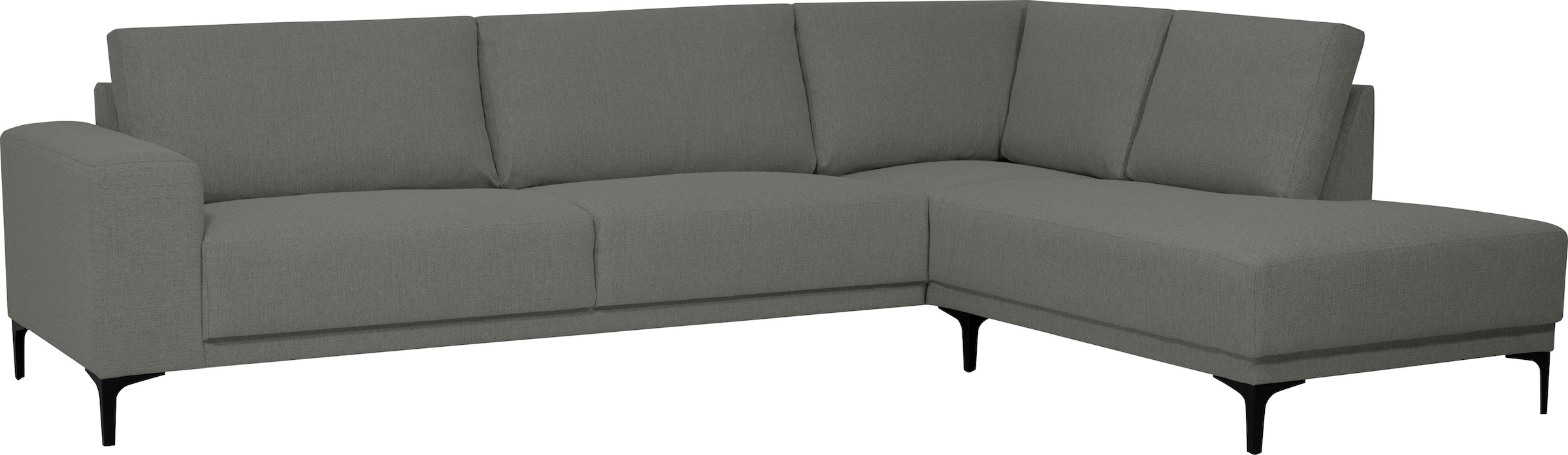 GOODproduct Ecksofa »Xander, L-Form,« Breite 289 cm, Webstoff, Soft-Touch Chenille, schwarze Metallfüsse