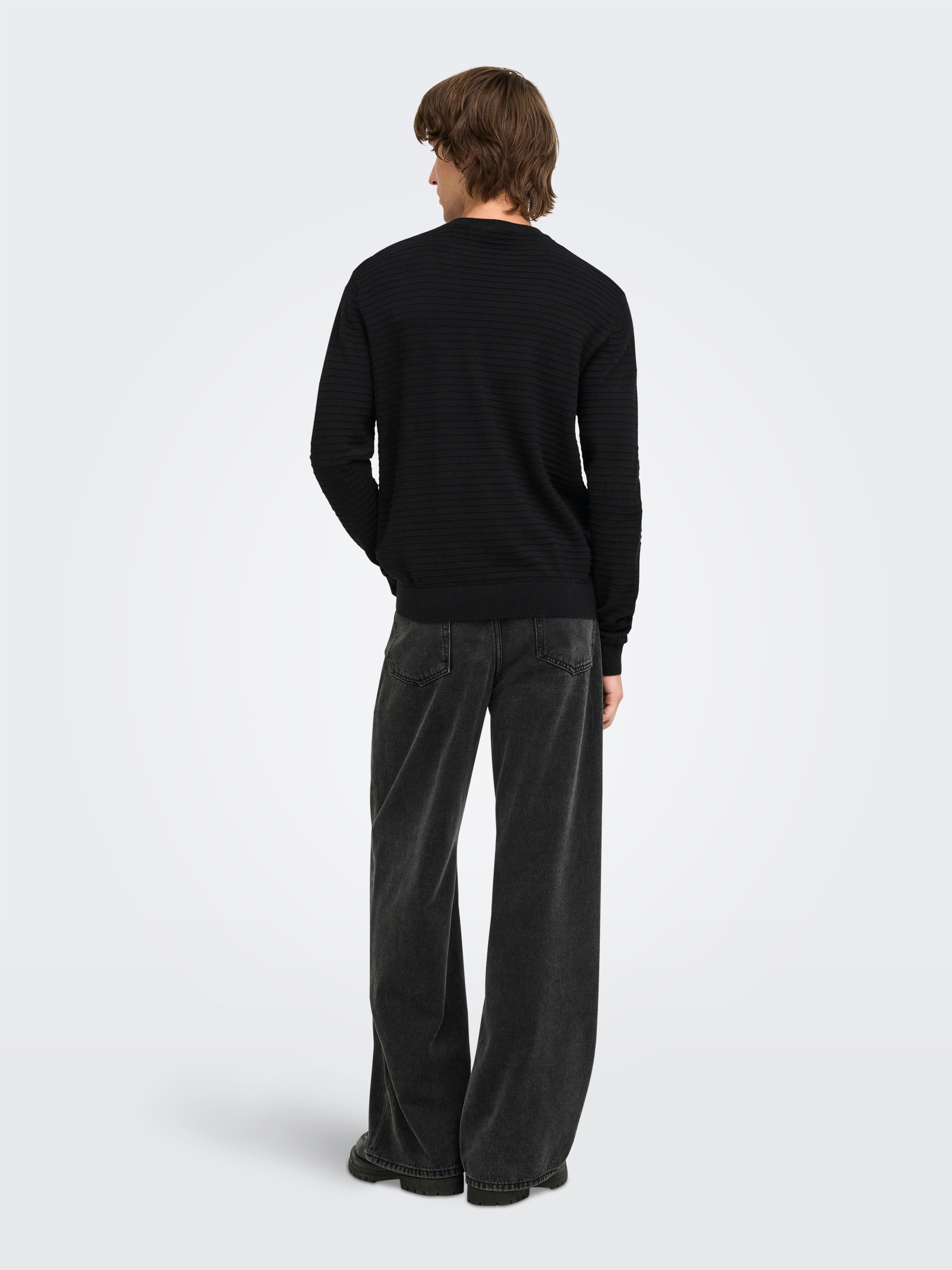 ONLY & SONS »ONSSTORM LS CREW KNIT OTL« coton, coupe régulière