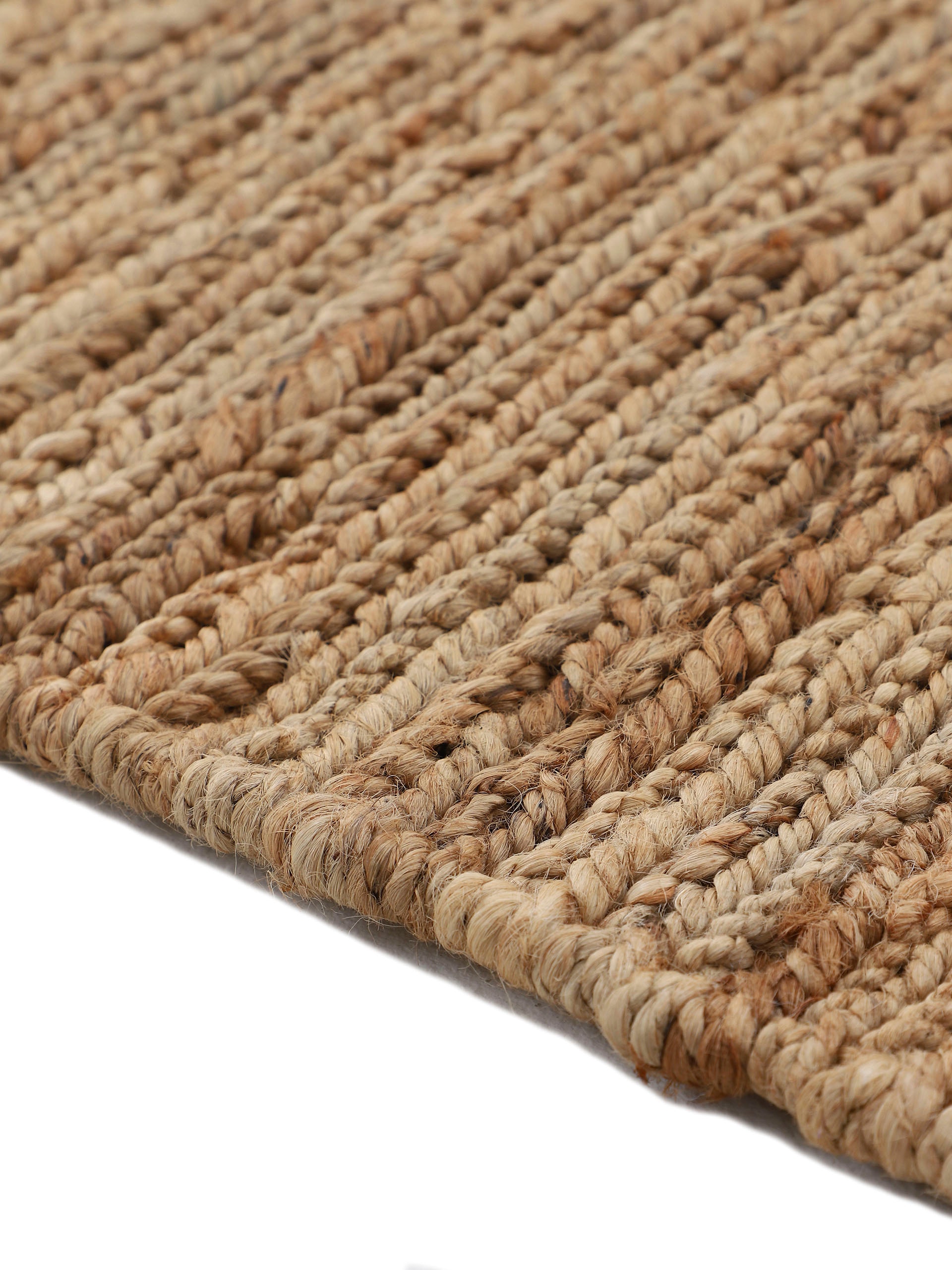 carpetfine Teppich »Nala Juteteppich Naturfaser« rund 9 mm Höhe wendbar, aus 100% Jute, in vielen Grössen und Formen, quadratisch, rund