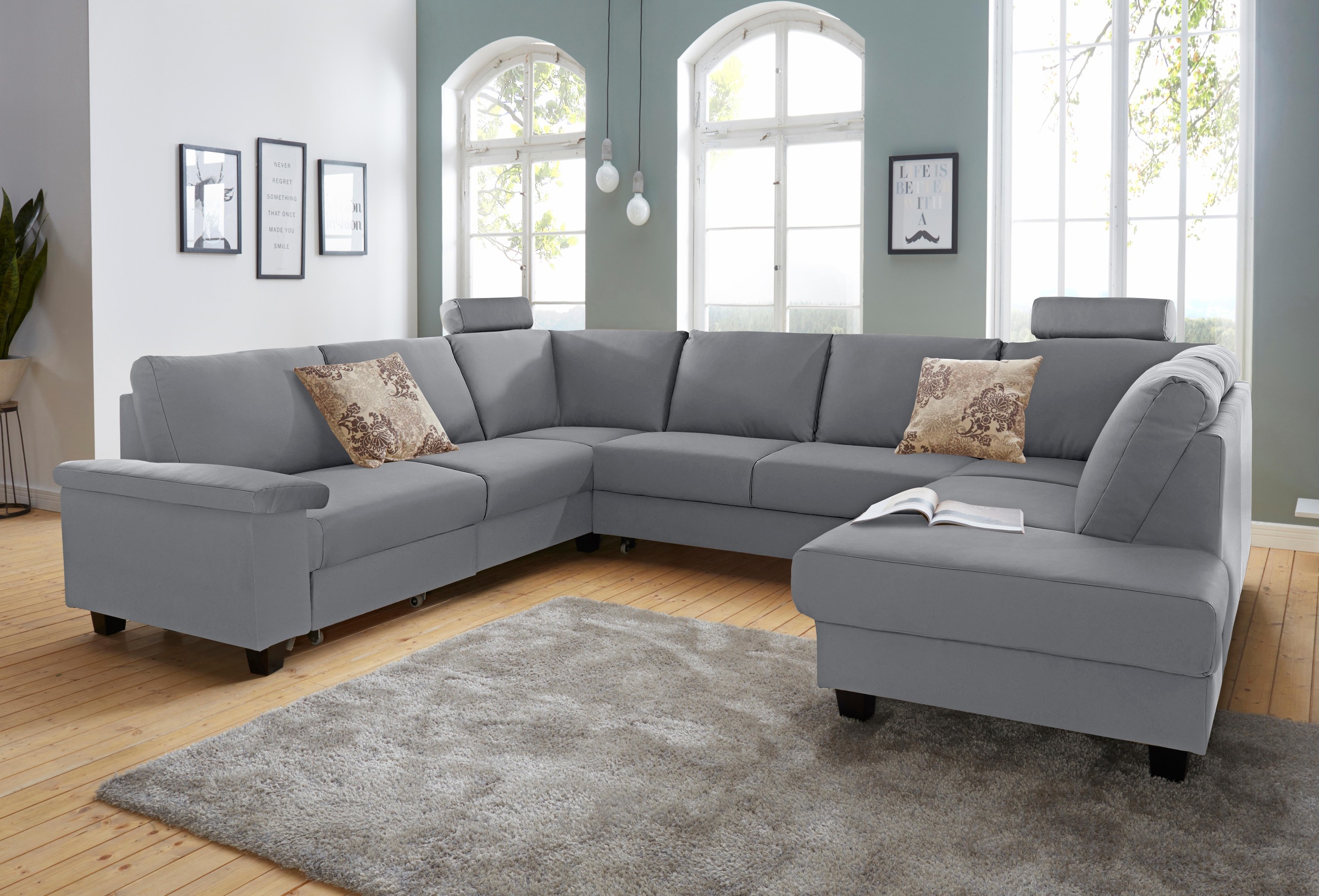 Image of Wohnlandschaft, XL, wahlweise mit Bettfunktion und Schubkasten bei Ackermann Versand Schweiz