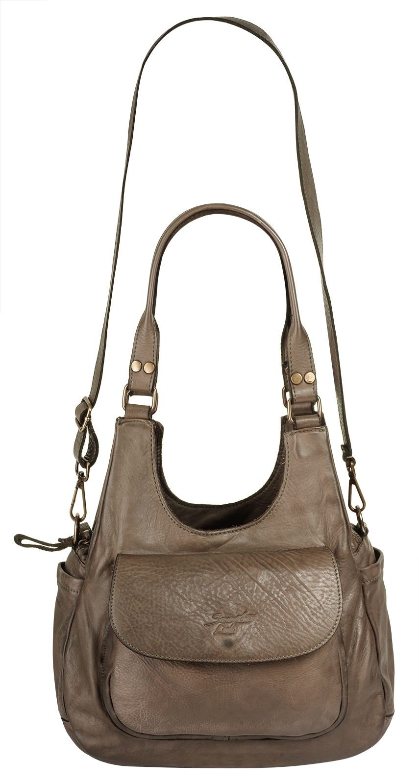 Samantha Look Sac à bandoulière echt Leder, Made in Italy