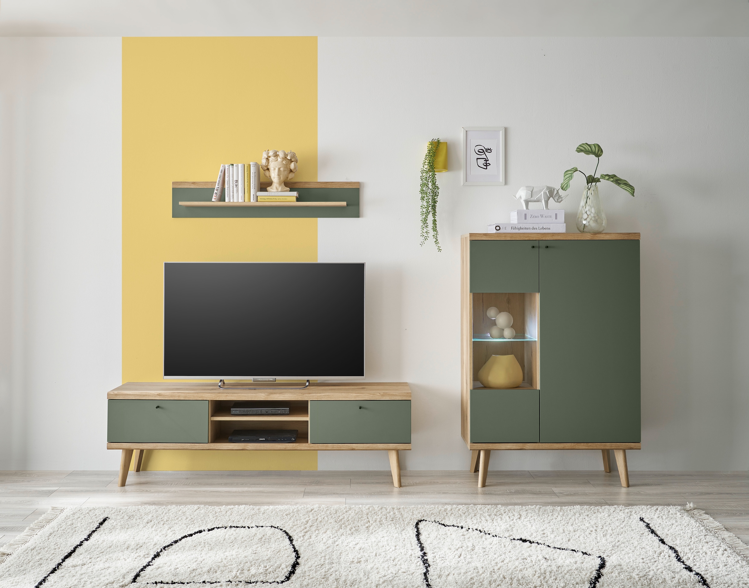 Image of Home affaire Wohnwand "MAVAS" Set, 3 Stk. tlg.