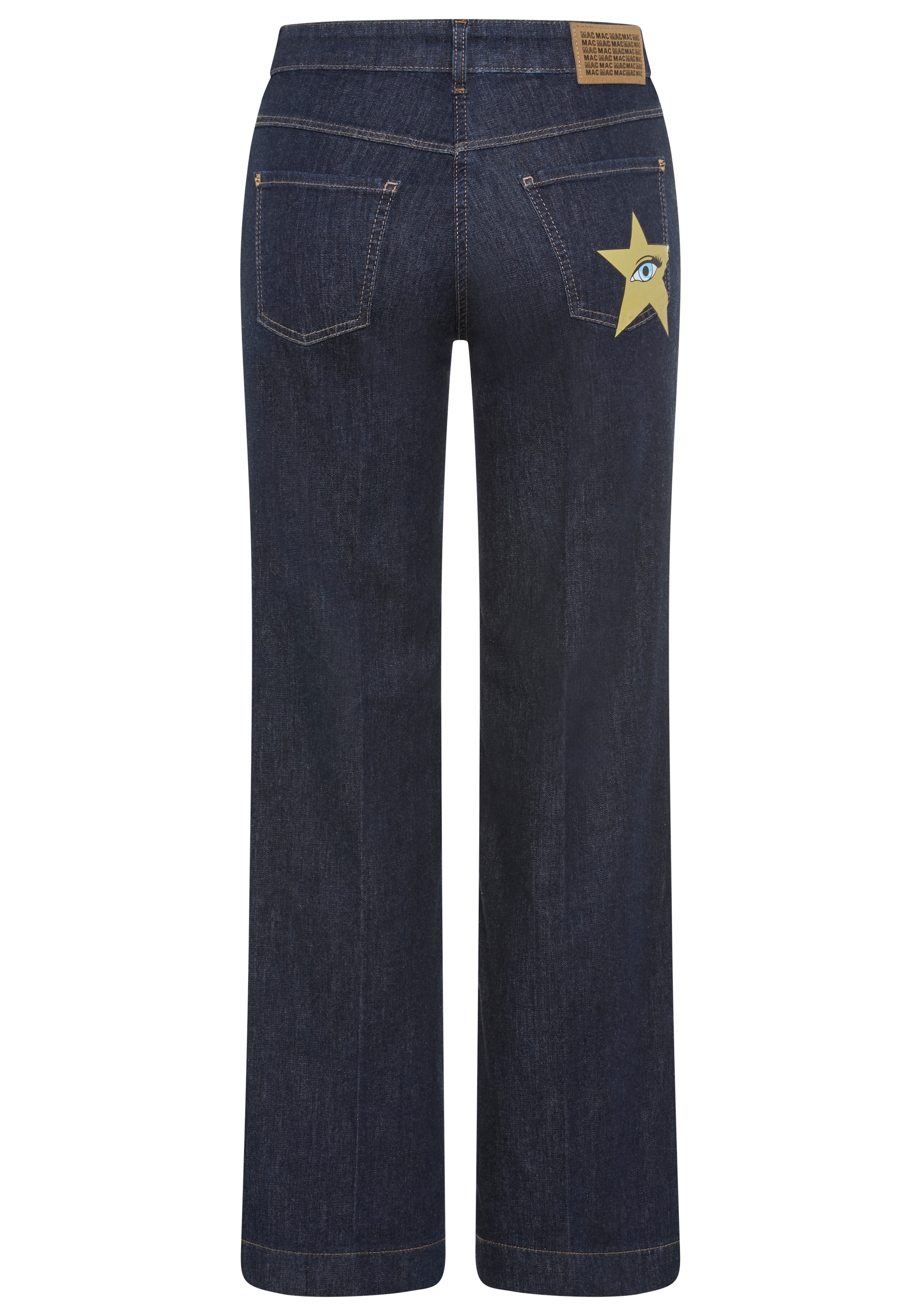 MAC 5-Pocket-Jeans »WIDE star« mit Aufdruck "Star" auf der Gesässtasche, weites Bein
