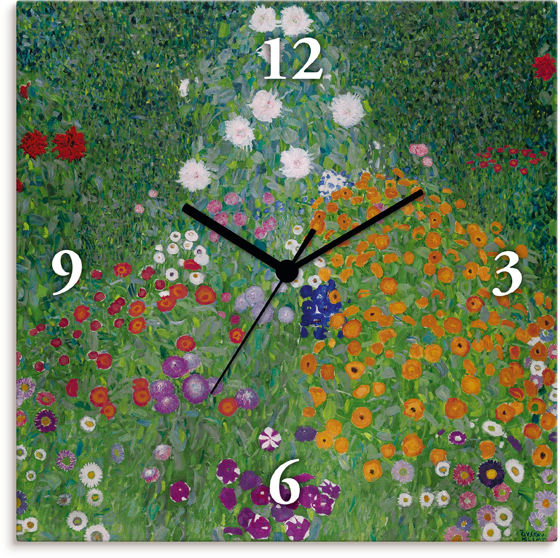 Image of Artland Wanduhr »Bauerngarten. 1905-07«, lautlos, ohne Tickgeräusche, nicht tickend, geräuschlos - wählbar: Funkuhr o. Quarzuhr, moderne Uhr für Wohnzimmer, Küche etc. - Stil: modern bei Ackermann Versand Schweiz