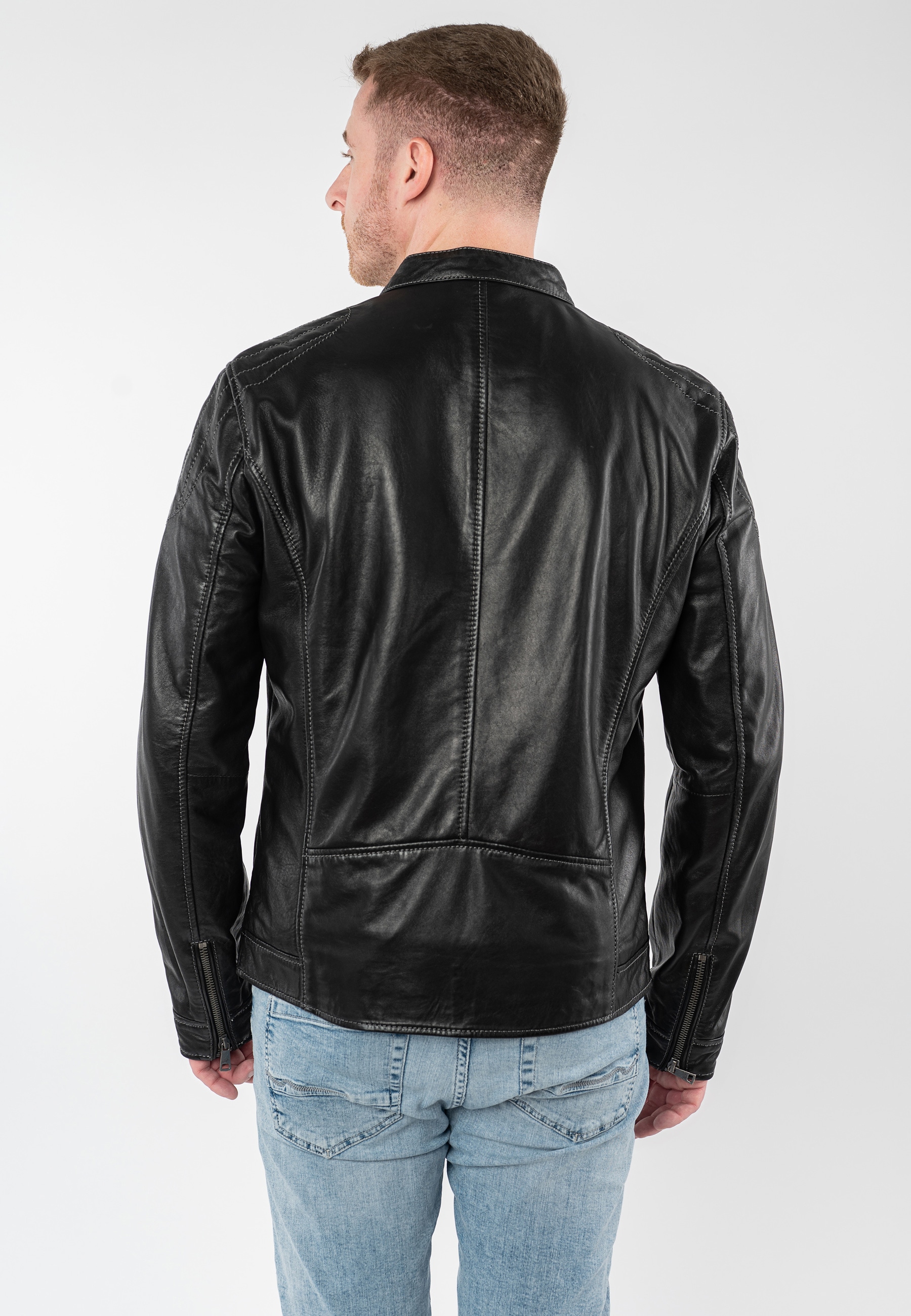 Mauritius Lederjacke »MMOrvay« mit Bikerkragen