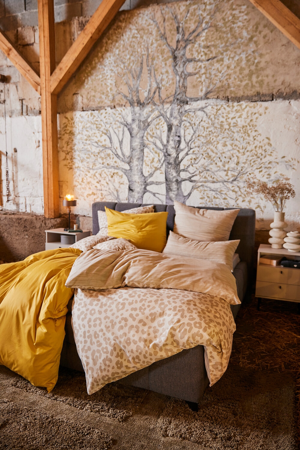 TOM TAILOR HOME Linge de lit »Ellja in Gr. 135x200 oder 155x220 cm, Leo Design, Bettwäsche-Set« 3 cuis 100% coton, imprimé animal, linge de lit de marque avec fermeture éclair