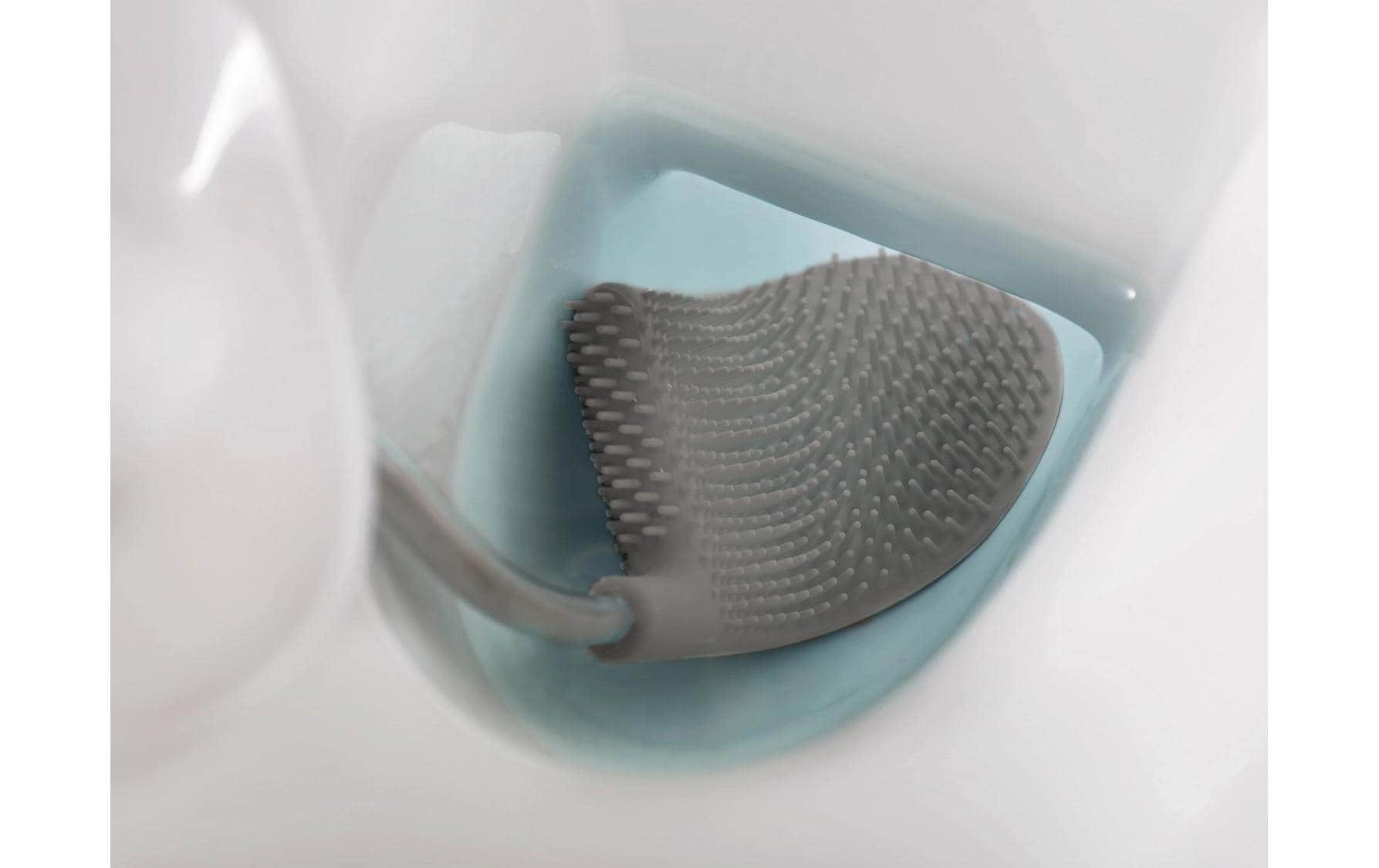 Joseph Joseph WC-Garnitur »EasyStore™« aus Edelstahl | Kunststoff mit integrierter Flex Toilettenbürste, 74 cm Höhe