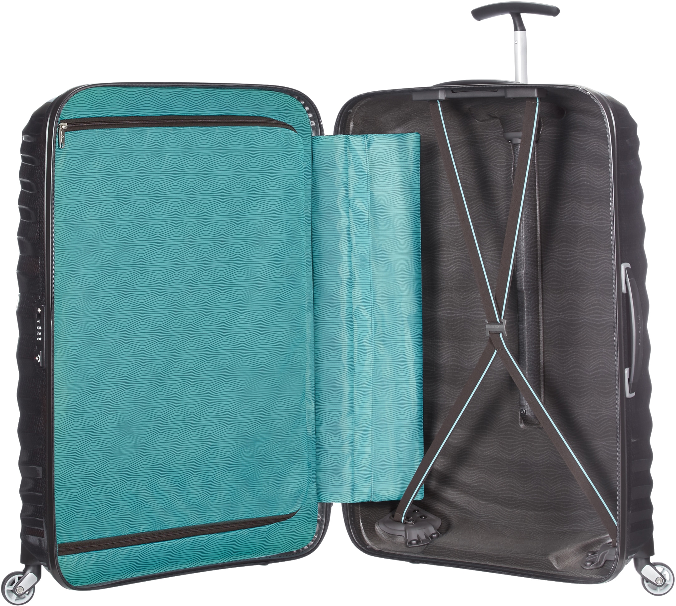 Samsonite Hartschalen-Trolley »LITE-SHOCK, verschiedene Grössen«, 4 Rollen, Reisekoffer Trolley Aufgabegepäck TSA-Zahlenschloss Made in Europe