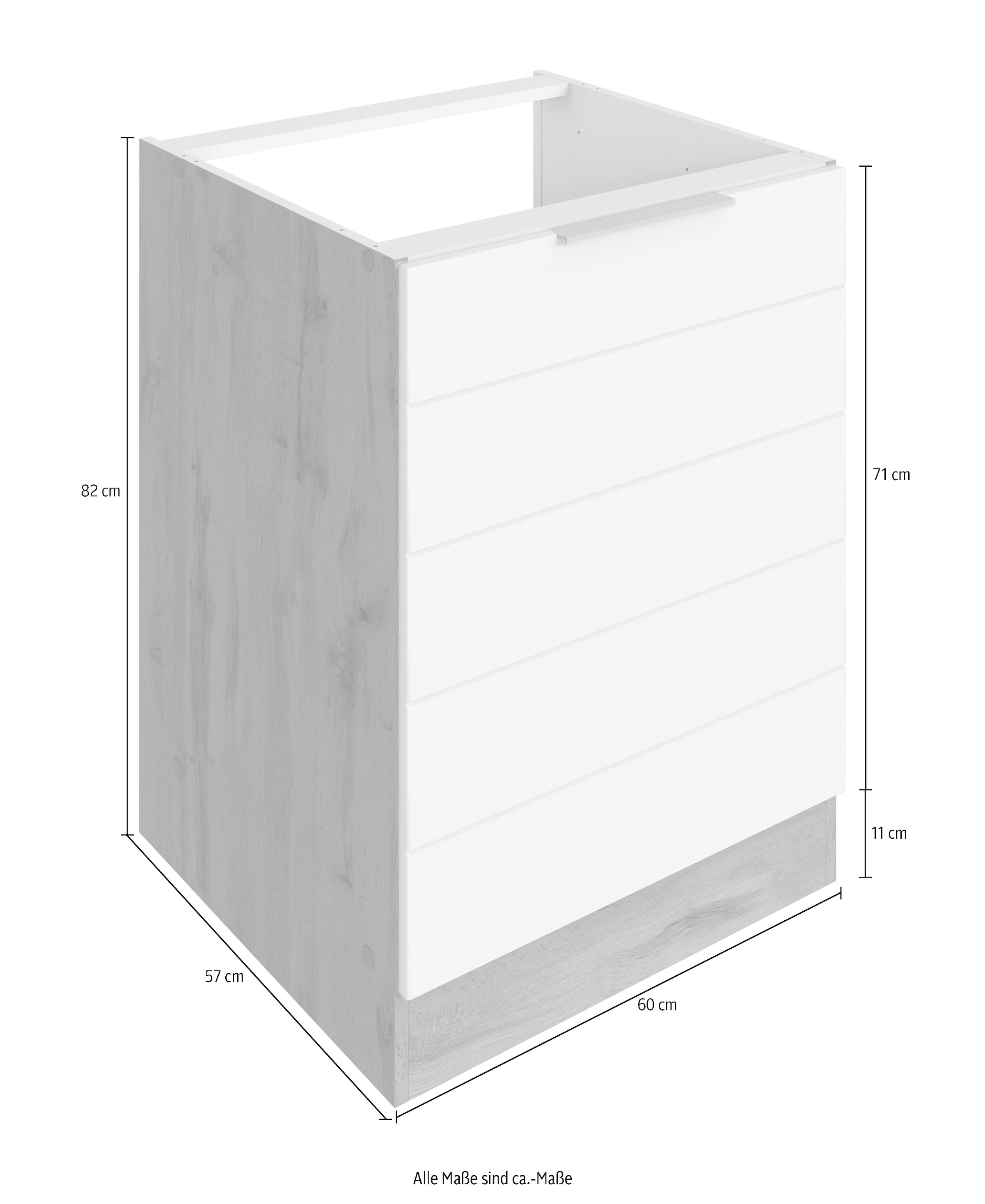 KOCHSTATION Spülenschrank »KS-Luhe« 60 cm breit