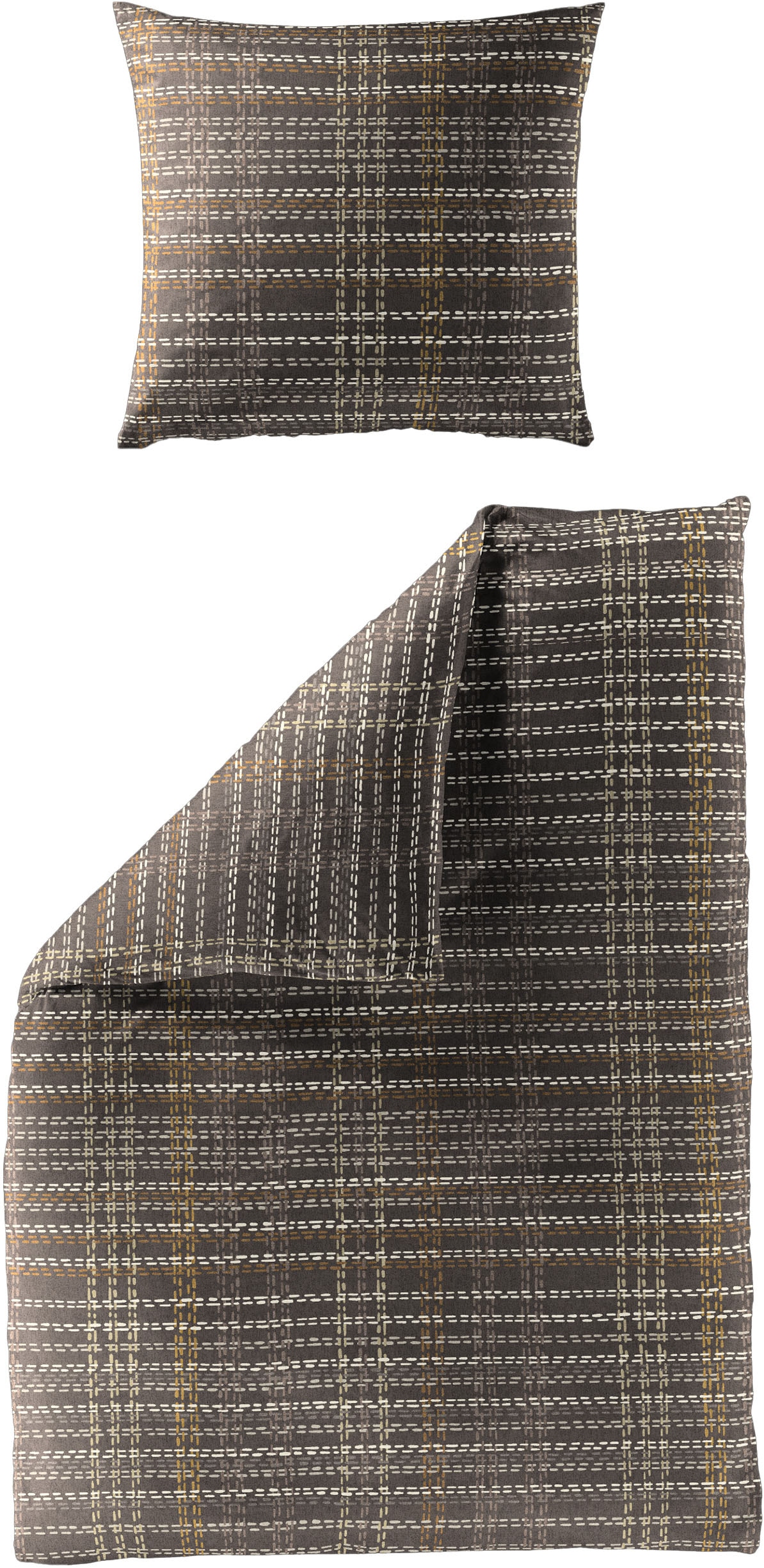 BIERBAUM Bettwäsche »4143« 2 Stk. tlg. Biber, 100 % Baumwolle, pflegeleicht, kuschelig weich