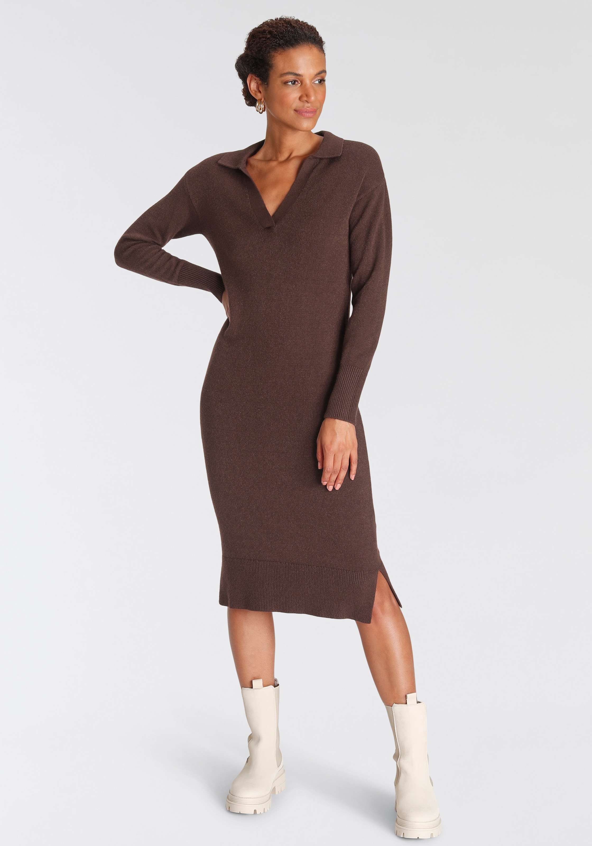 Image of Tamaris Strickkleid, mit Polo-Kragen bei Ackermann Versand Schweiz