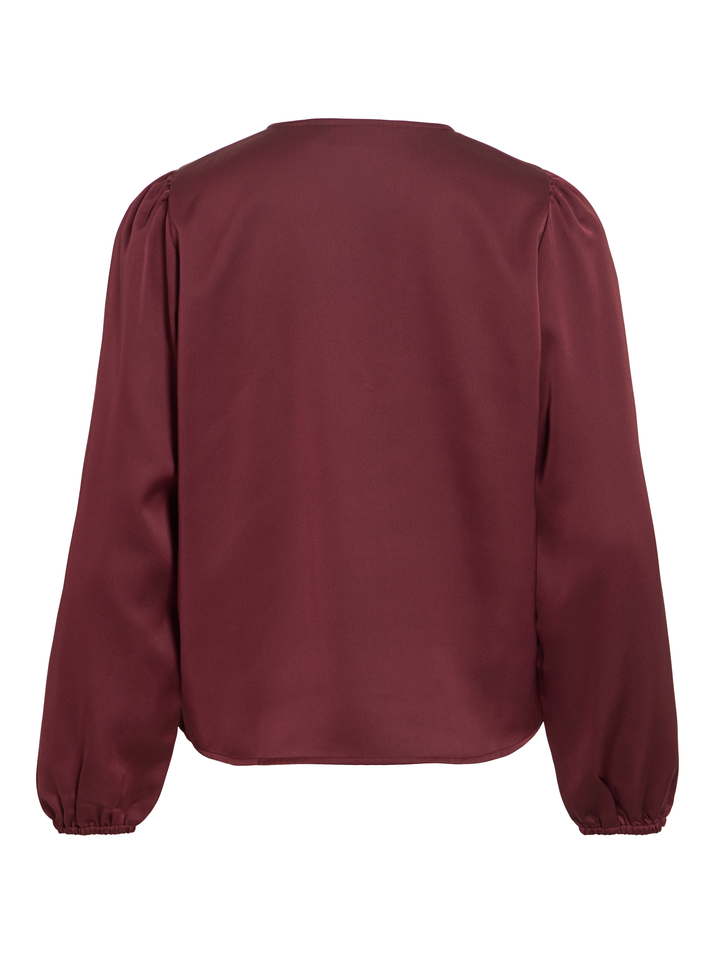 Vila T-shirt à manches longues »VIELLETTE L/S SMOCK SATIN TOP - NOOS« fibre synthétique, coupe régulière