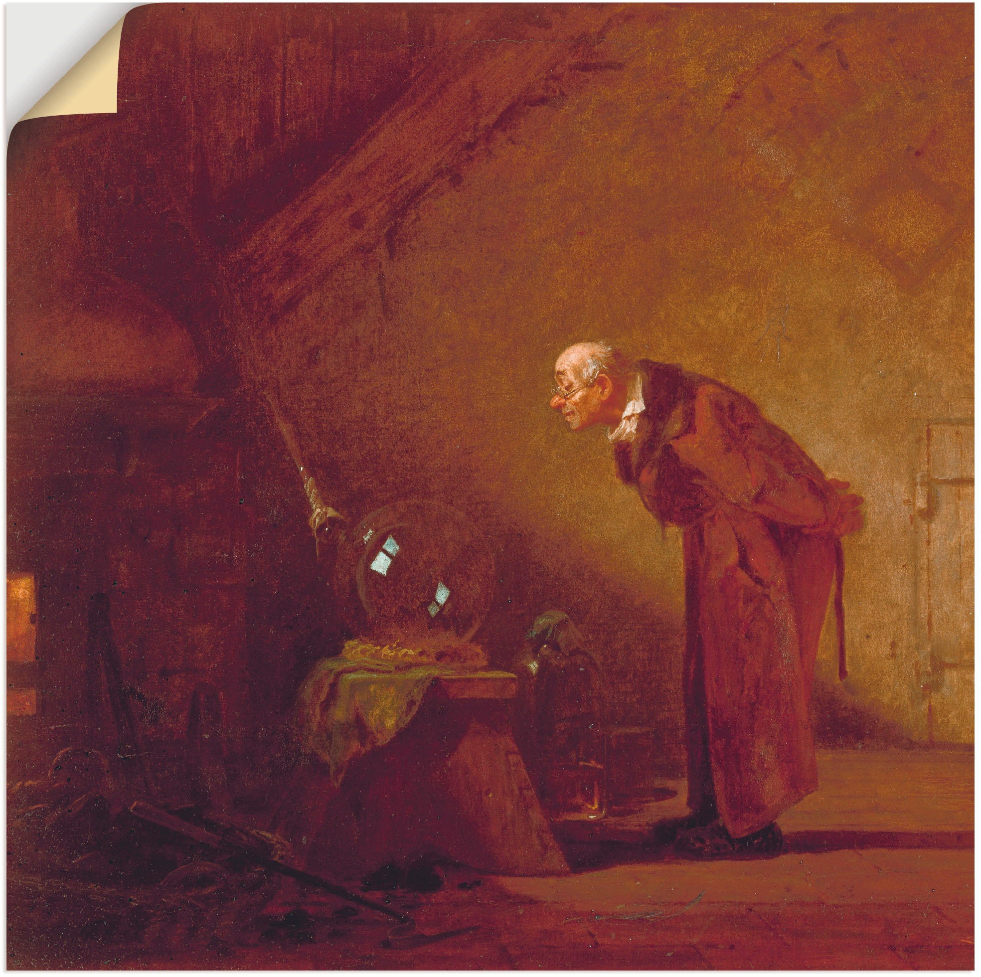 Image of Artland Wandbild »Der Alchimist. Um 1855/60«, Mann, (1 St.), in vielen Grössen & Produktarten -Leinwandbild, Poster, Wandaufkleber / Wandtattoo auch für Badezimmer geeignet bei Ackermann Versand Schweiz