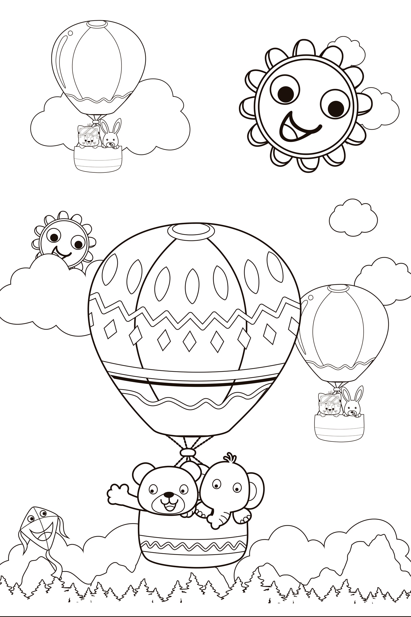 queence Image »Ballonfahrt mit Bär und Elefant« Fantaisie classique | Fille | Images de contes de fées | Montagnes | Ours | Ours | Personnages | Vol en montgolfière | Éléphant | Éléphants 1 cuis tlg. tableau mural DIY en Dibond