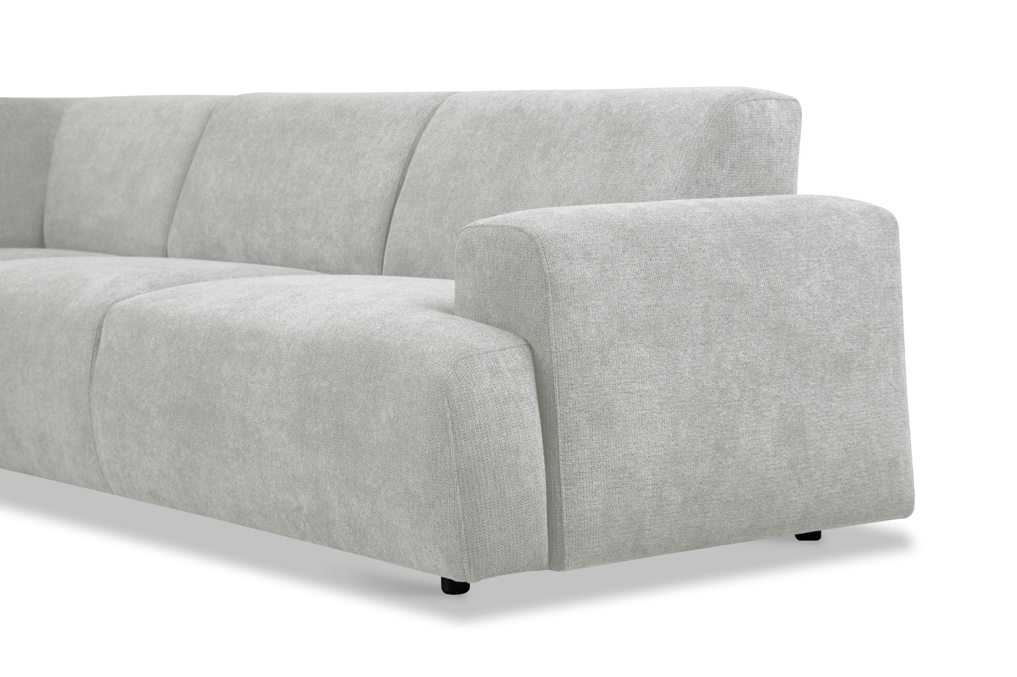GOODproduct Canapé d'angle »Linkka, Breite 282 cm« forme en L, en tissu chenille doux, avec suspension ondulée