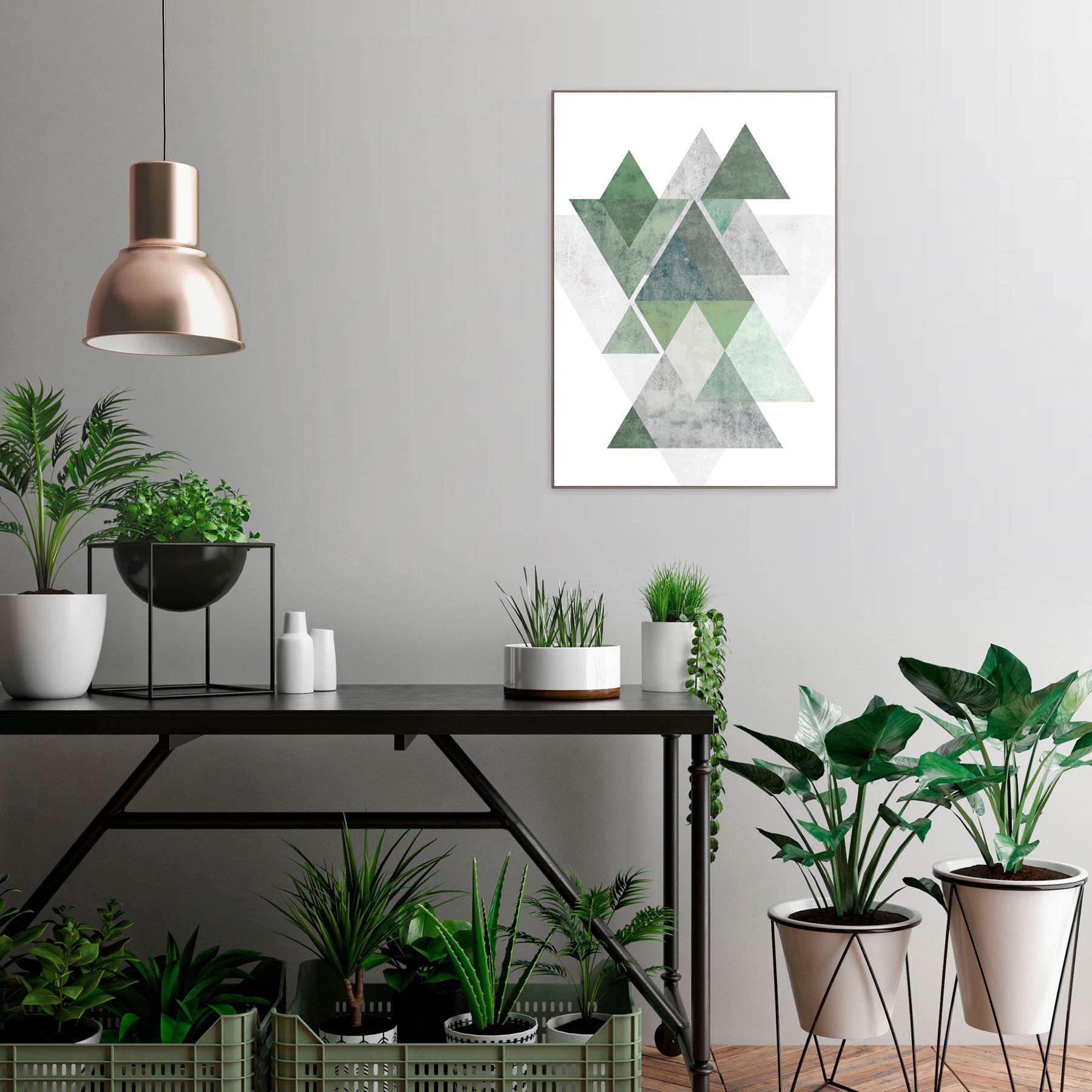 Image of Reinders! Wandbild »Slim Frame Wood 50x70 Geometric Patterns« bei Ackermann Versand Schweiz