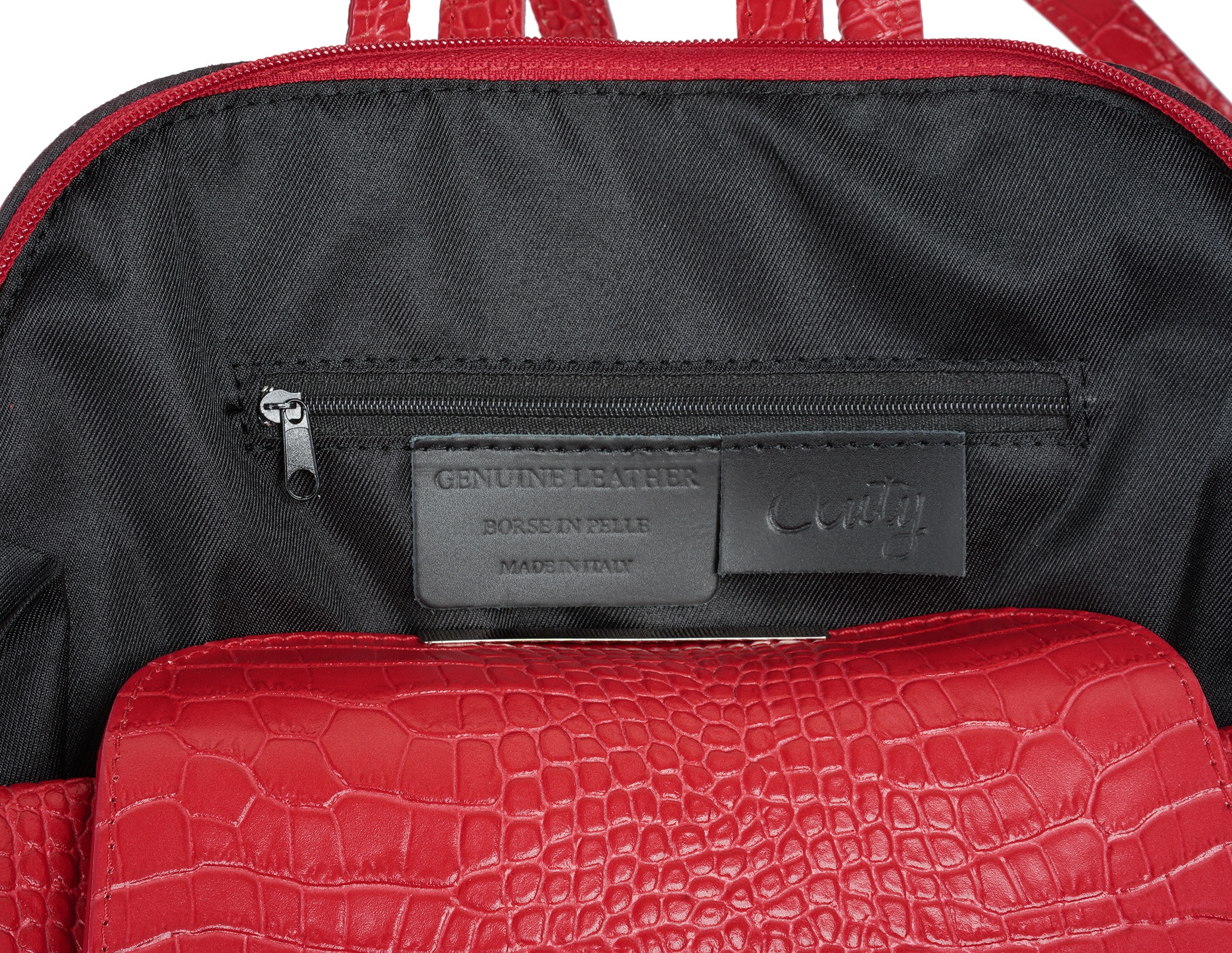 Cluty Cityrucksack, echt Leder, Made in Italy