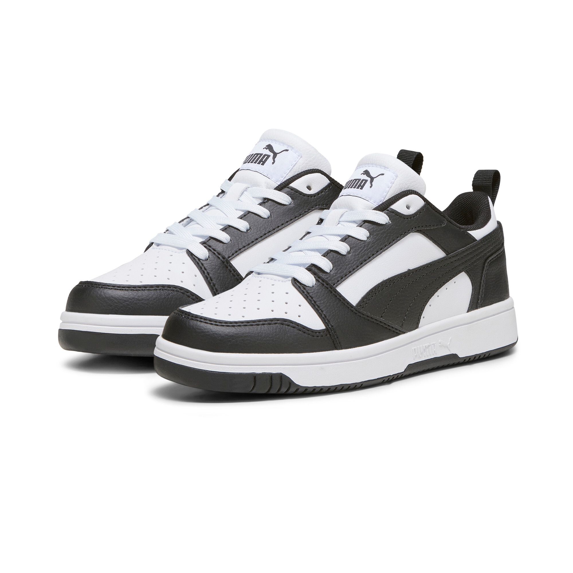 Image of PUMA Sneaker "REBOUND V6 LO JR" mit Schnürverschluss, dämpfendes Fussbett, aus Synthetik