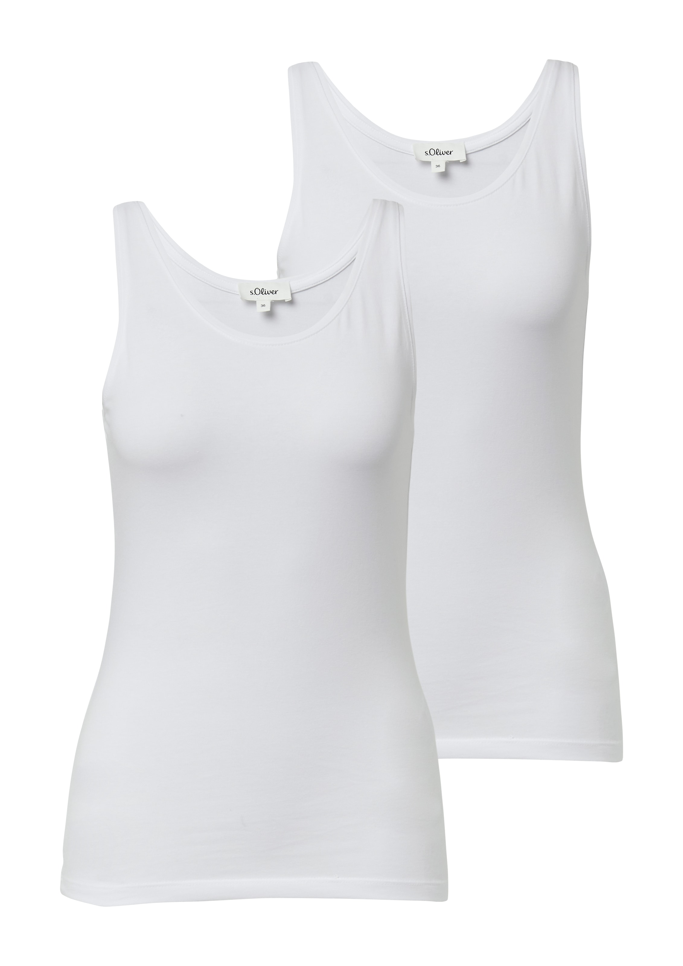 Image of s.Oliver Tanktop 2 Stk. 2-er Pack, Sommertop, mit Stretch