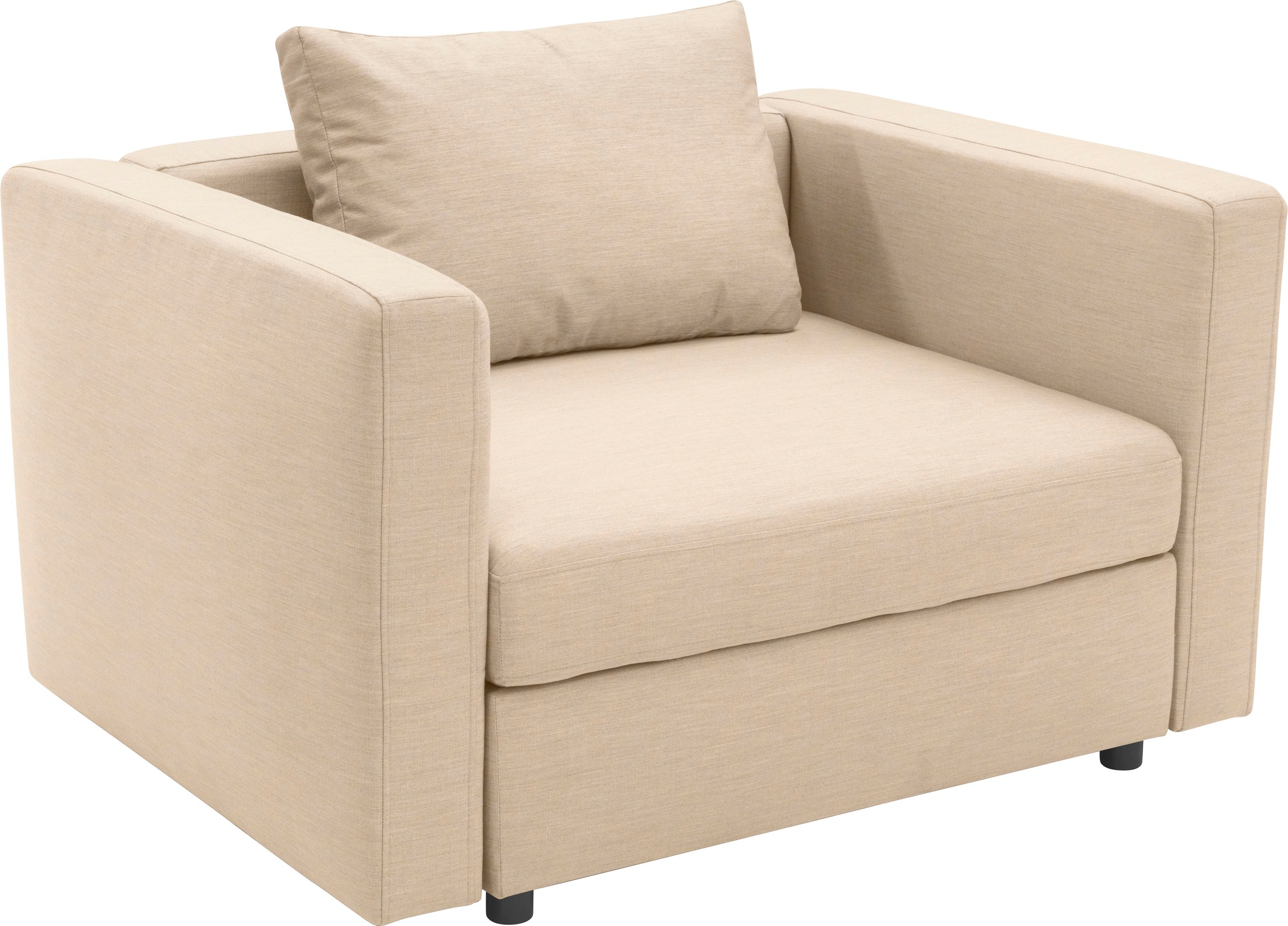 DOMO collection Sessel »Solskin, individuell erweiterbar, für Garten, Terrasse, Balkon« Formschön mit losem Sitz- und Rücken-Kissen, speziell für Outdoor