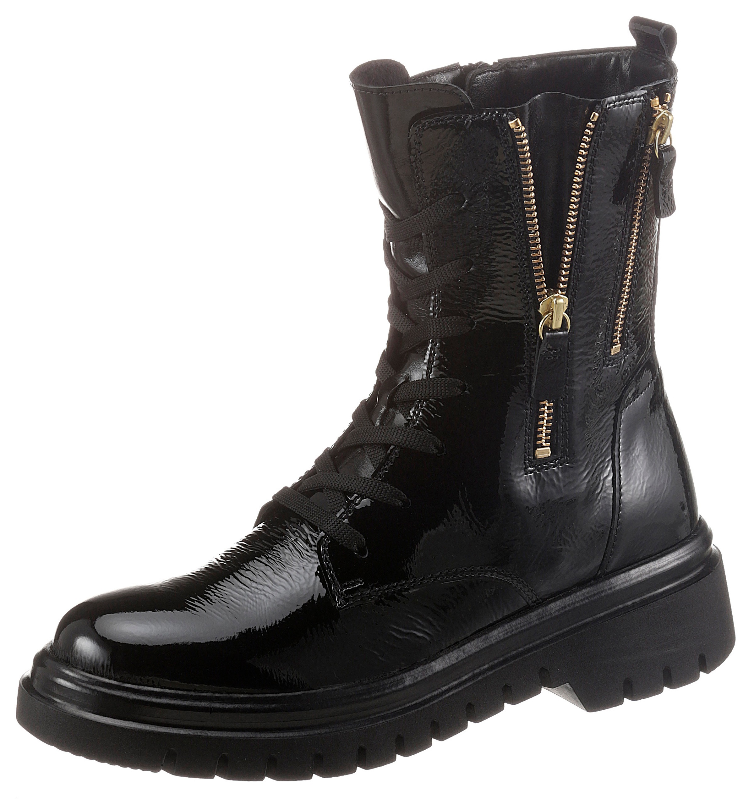 Image of Gabor Schnürboots, mit goldfarbenen Details bei Ackermann Versand Schweiz