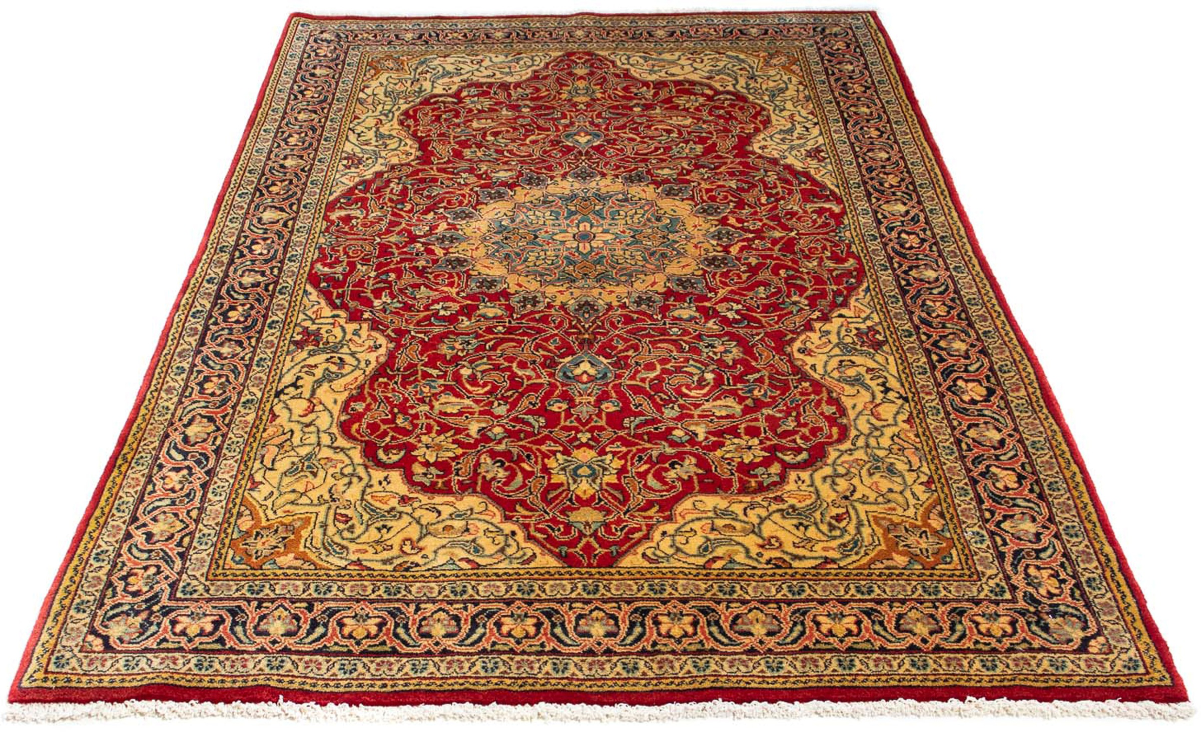 Image of morgenland Orientteppich »Perser - Classic - 220 x 130 cm - rot«, rechteckig, 10 mm Höhe, Wohnzimmer, Handgeknüpft, Einzelstück mit Zertifikat bei Ackermann Versand Schweiz