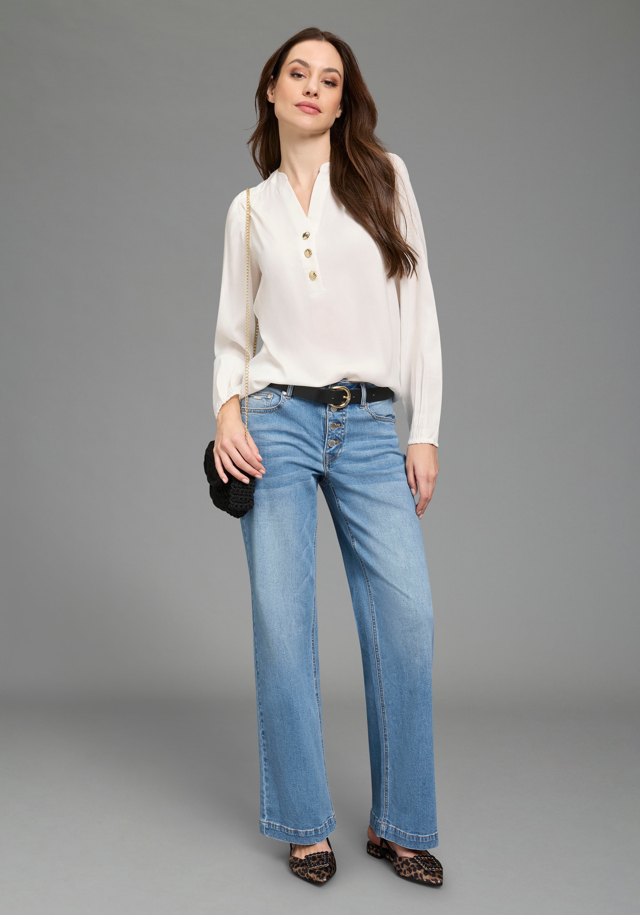 Bruno Banani Jeans large avec une part d'élasthanne, en matière coton