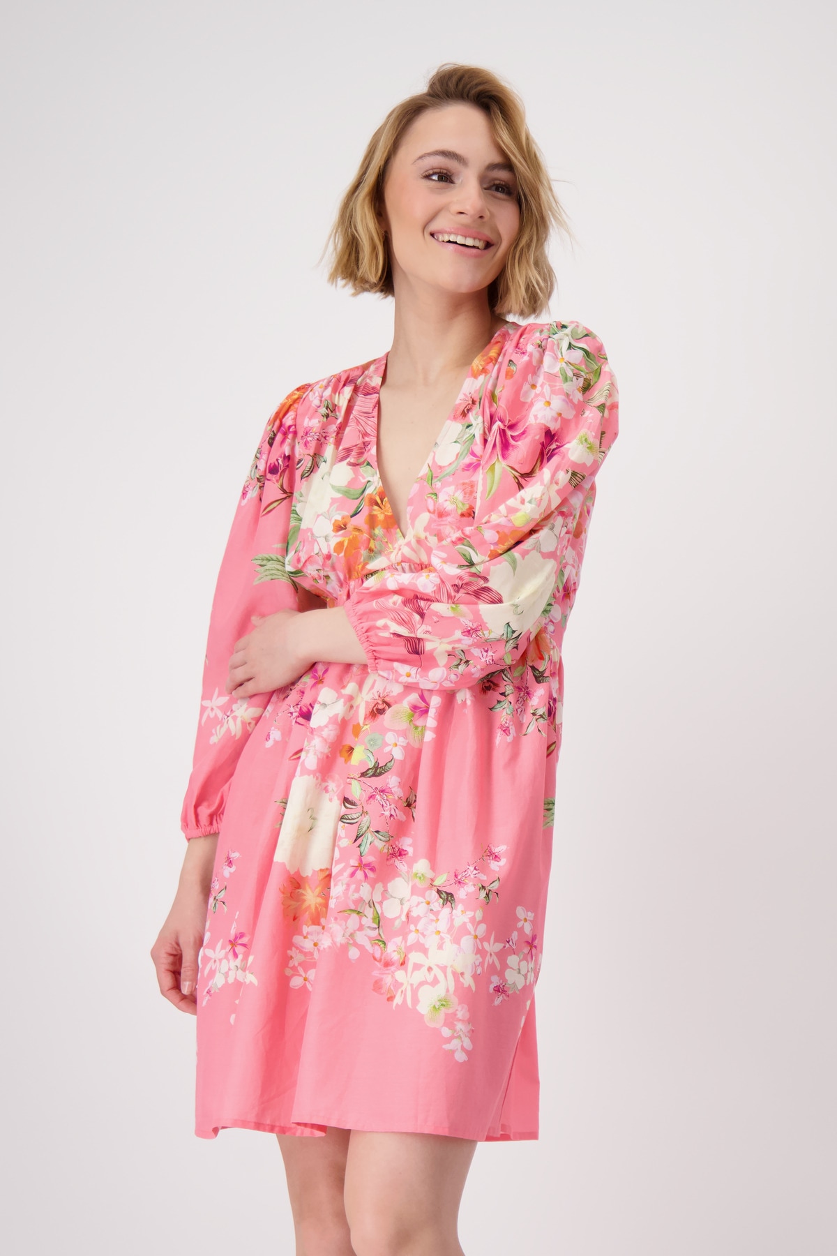 Image of Monari Druckkleid "Kleid Blumenverlauf allov." Ohne Tasche mit Blumenmuster