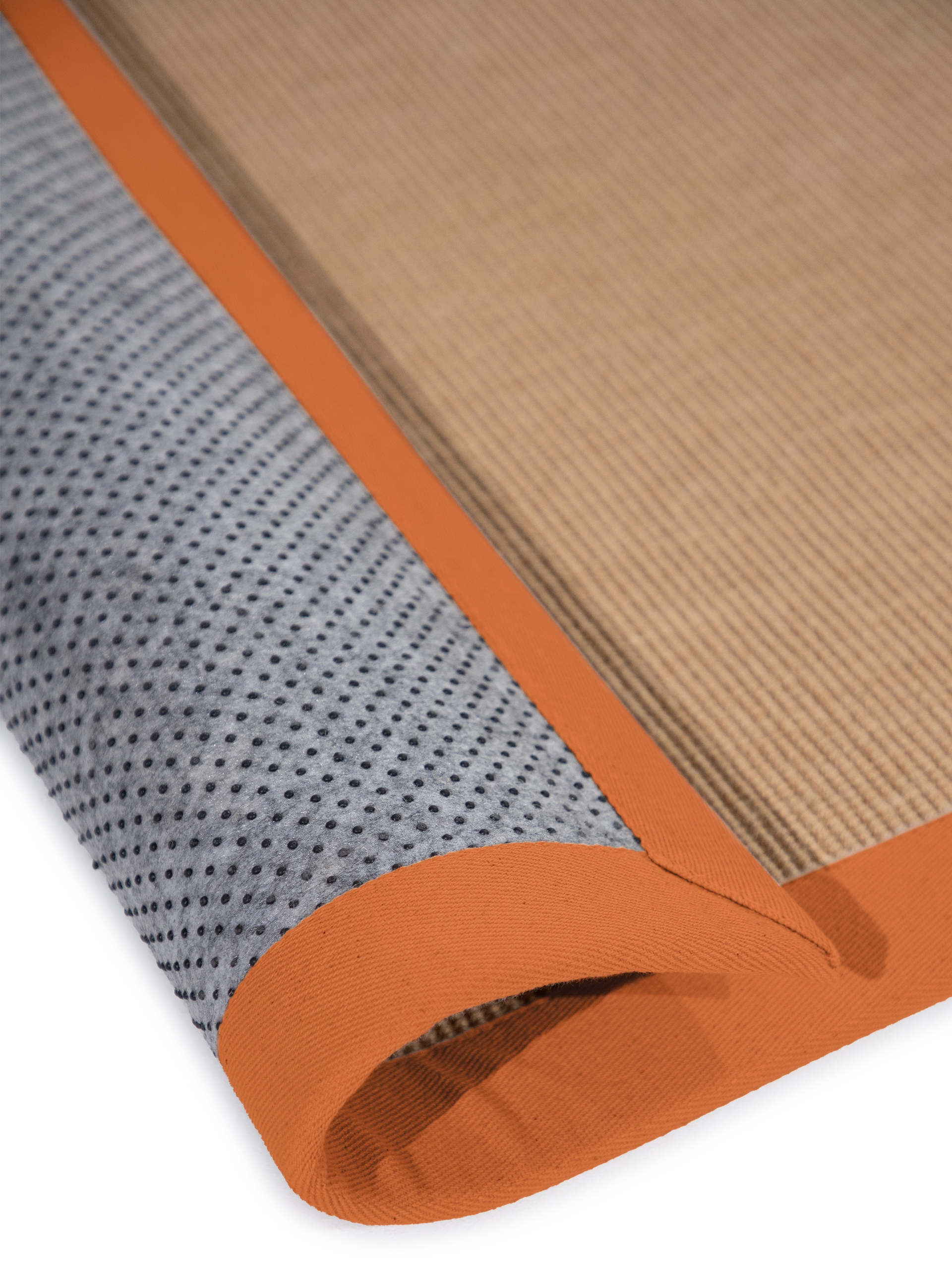 carpetfine Sisalteppich »Sisal«, rechteckig, 5 mm Höhe, mit farbiger Bordüre, Anti Rutsch Rückseite