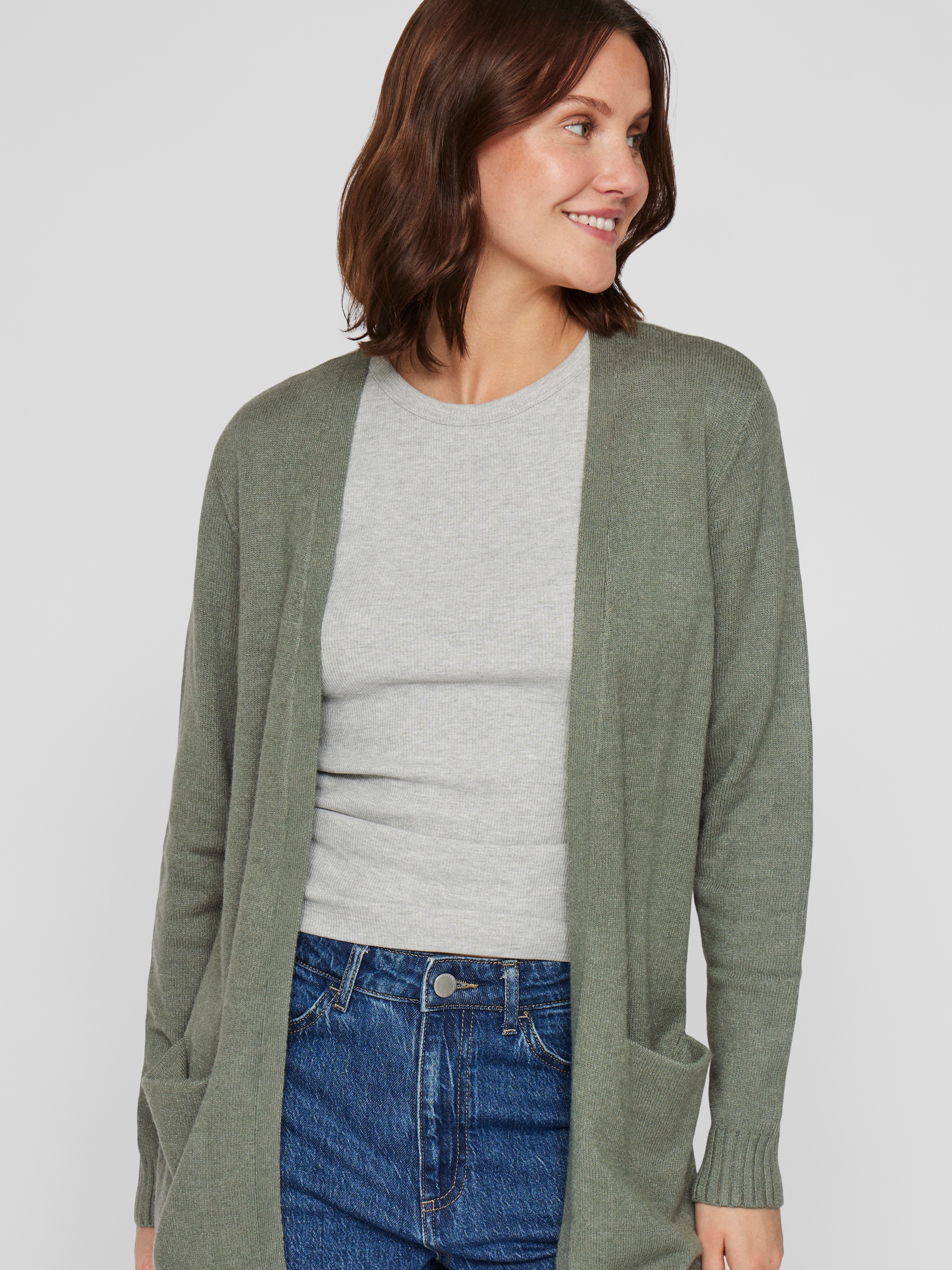 Vila Strickjacke »VIRIL OPEN L/S KNIT CARDIGAN - NOOS«