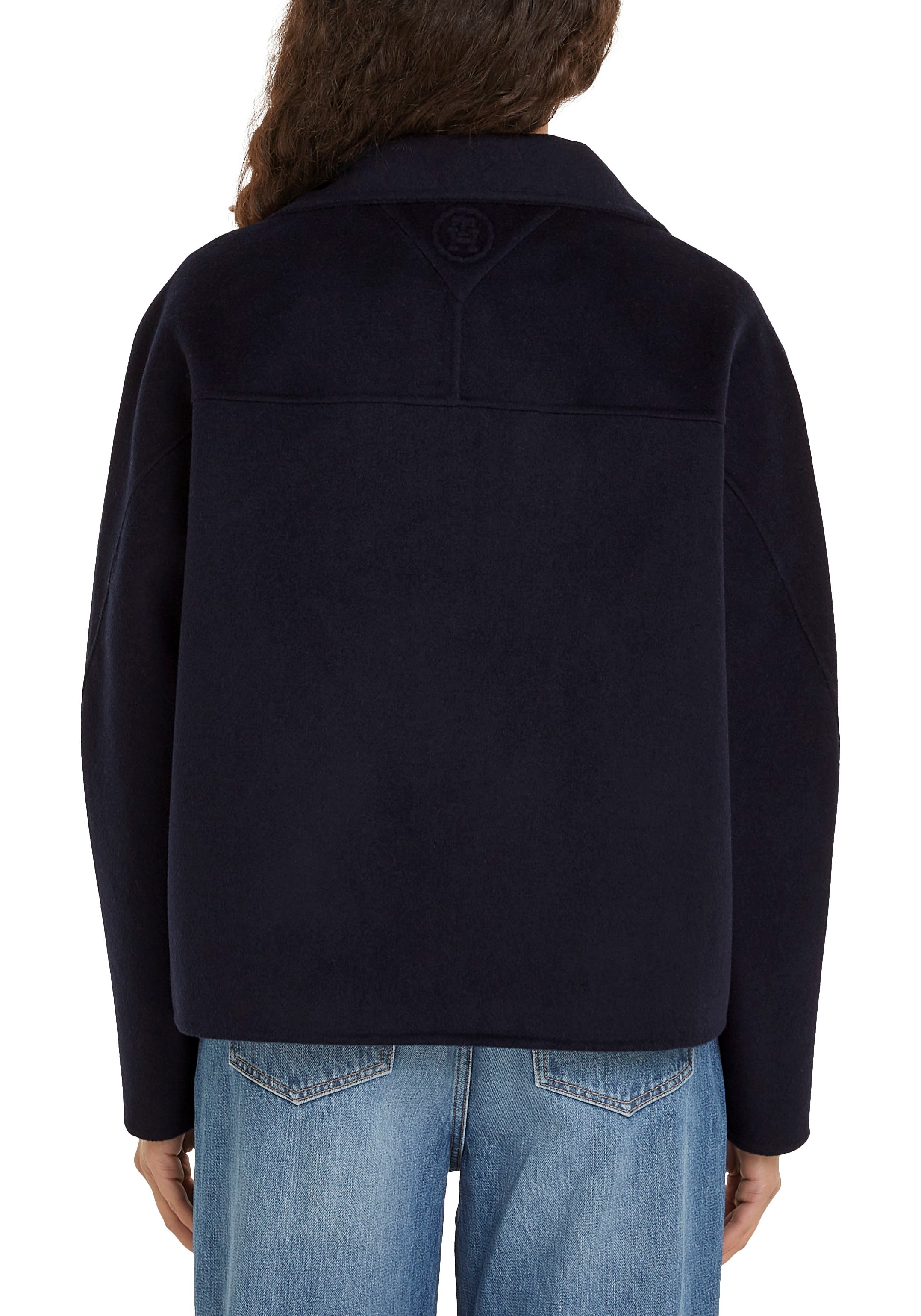 Tommy Hilfiger Outdoorjacke »DF WOOL BLEND FUNNEL JACKET«, mit hochschliessendem Kragen