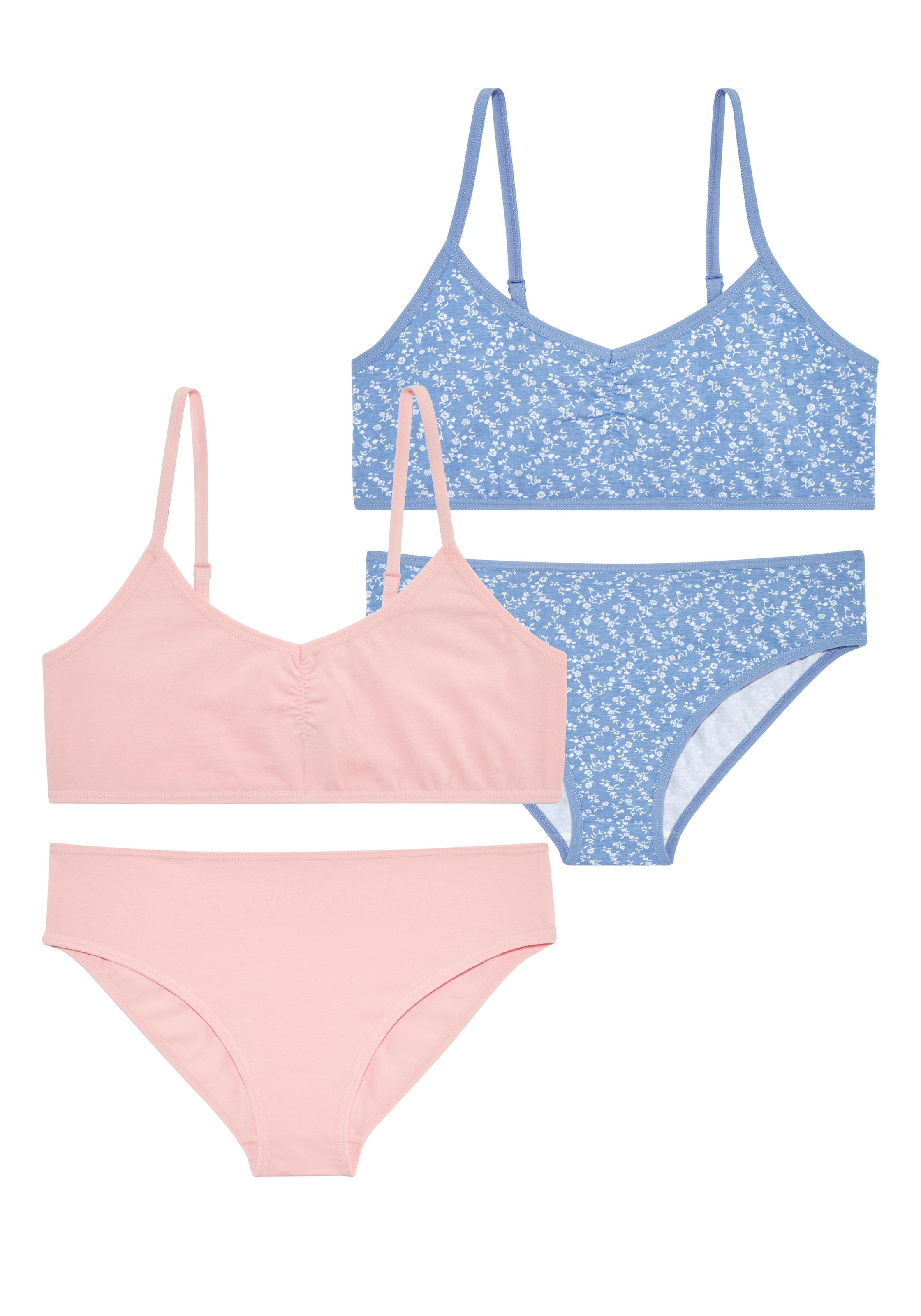 Image of petite fleur Set: Bustier mit Slip, 4 tlg. Oberteil mit hübscher Raffung vorn