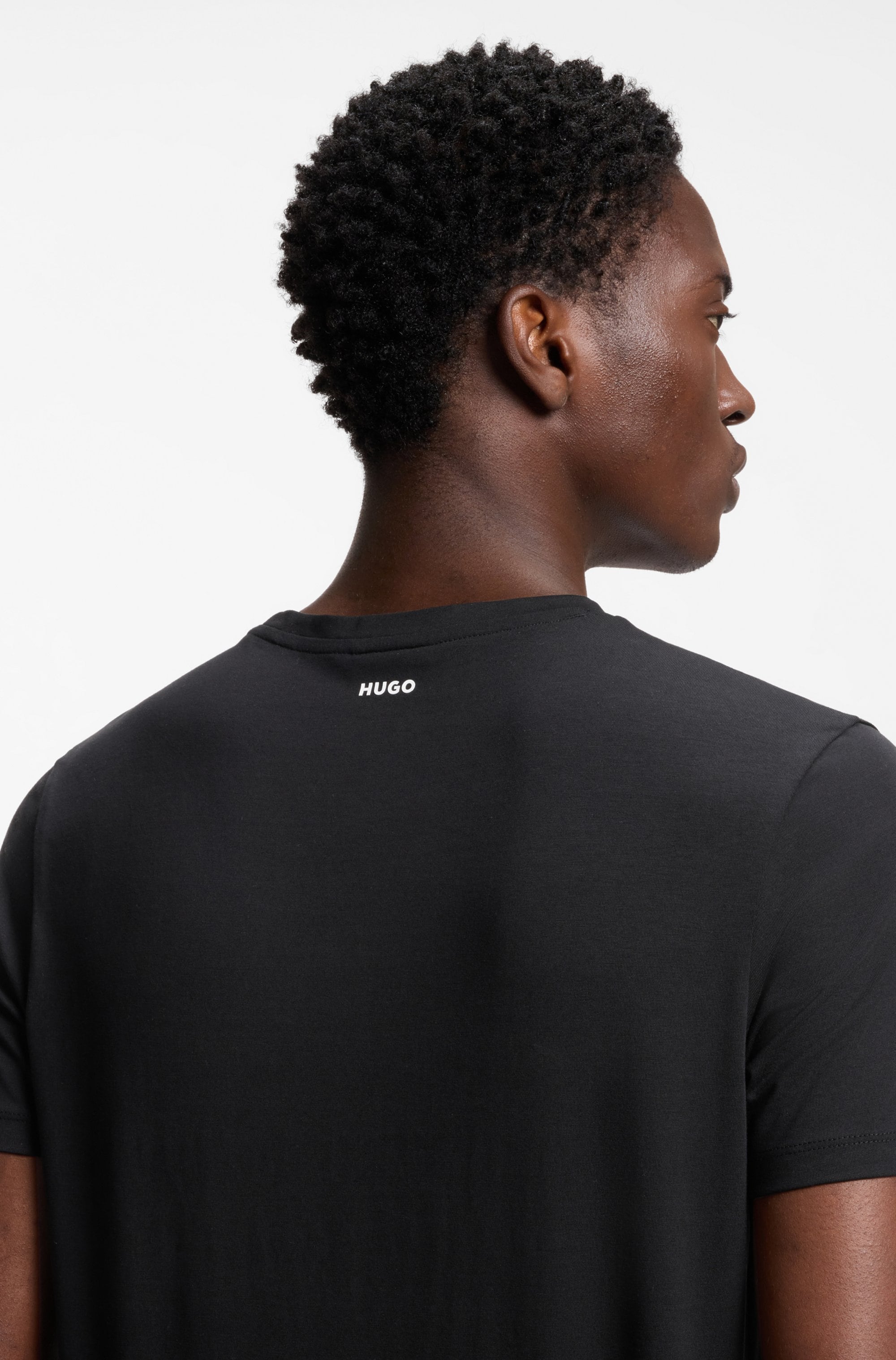 HUGO T-shirt »HUGO-Round« Paquet, lot de 2,  col rond, slim fit, impression logo HUGO