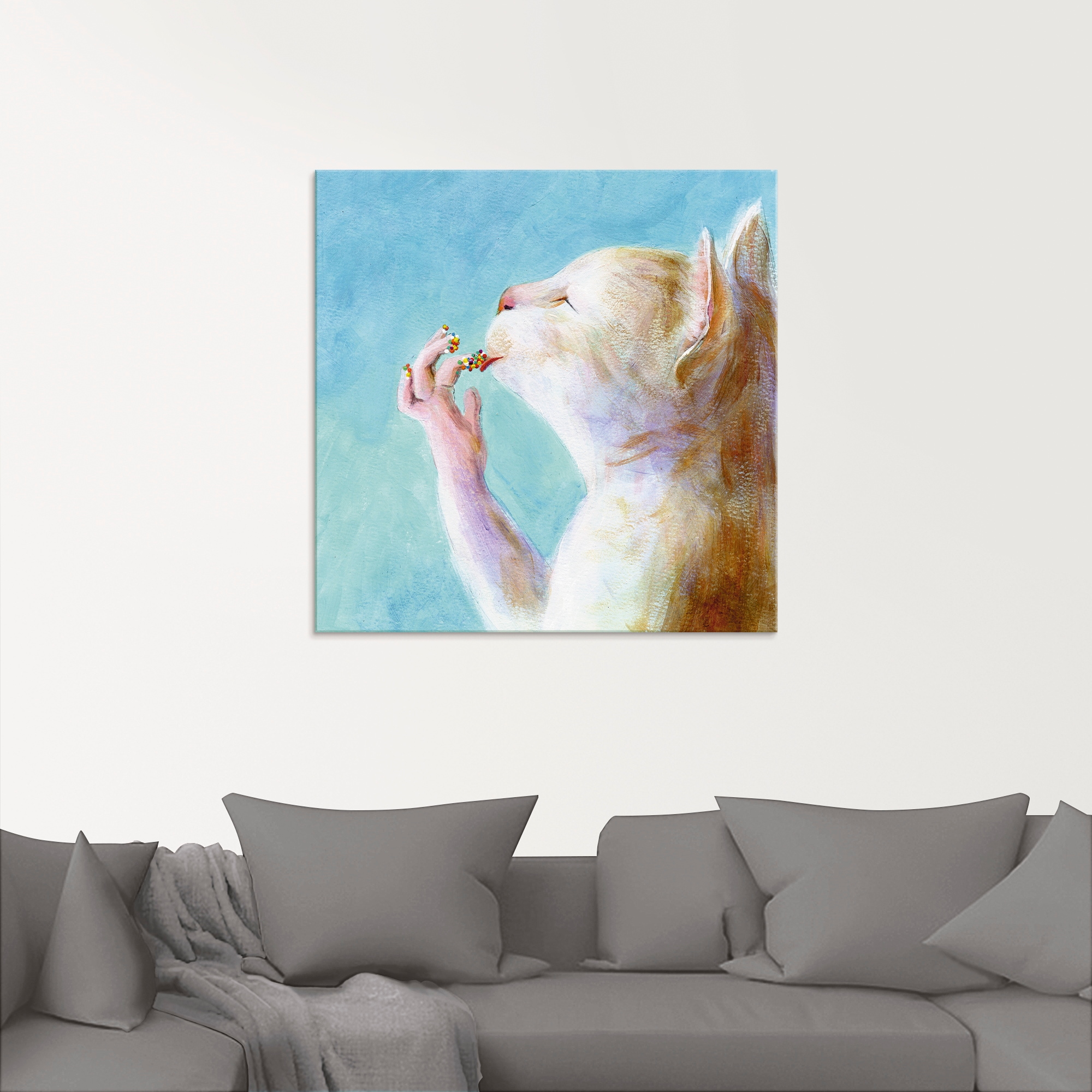 Artland Tableau en verre »Naschkatze« 1 cuis tlg. in verschiedenen Grössen