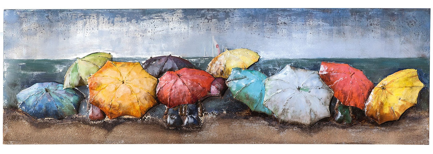 Image of Casablanca by Gilde Leinwandbild "Bild rechteckig Beach Of Parasols" Strandbilder 1 Stk. tlg.