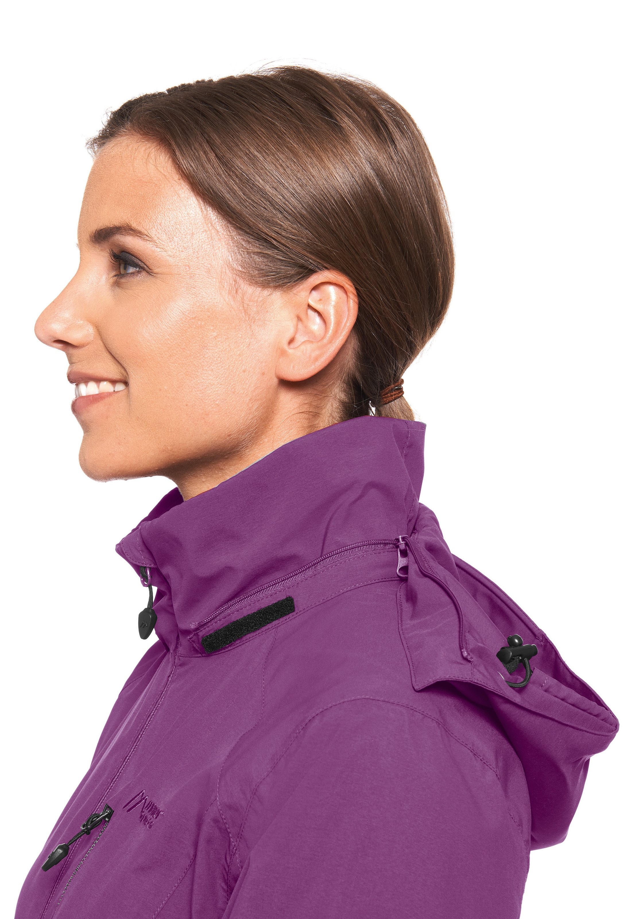 Finde Maier Sports Funktionsjacke »Perdura W«, auf Wetterschutz Modischer mit Mantel vollem Coat