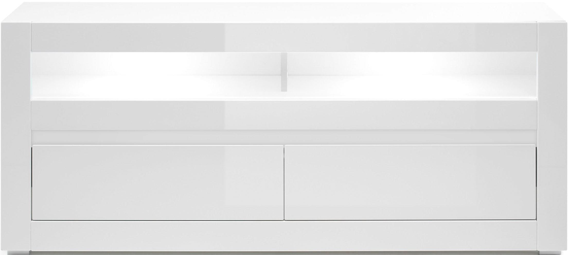 INOSIGN Table basse »Carat« Breite 150 cm, wird mit 2 Leisten geliefert (weiss und grau)