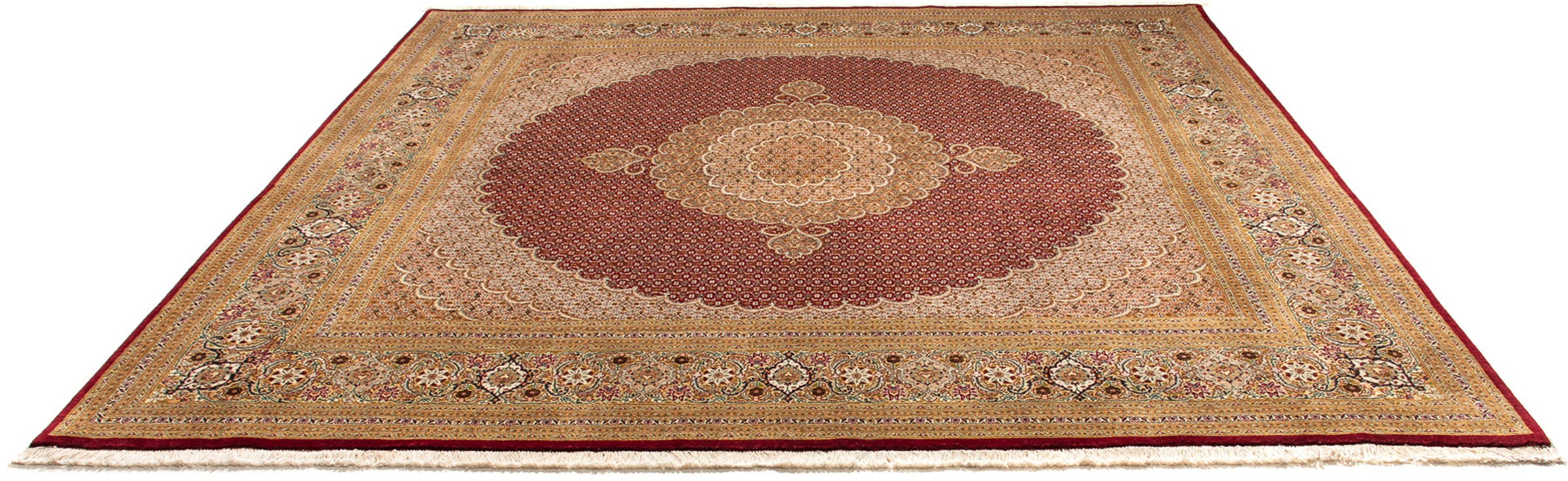 Image of morgenland Orientteppich »Perser - Täbriz quadratisch - 251 x 247 cm - dunkelrot«, quadratisch, 10 mm Höhe, Wohnzimmer, Handgeknüpft, Einzelstück mit Zertifikat bei Ackermann Versand Schweiz