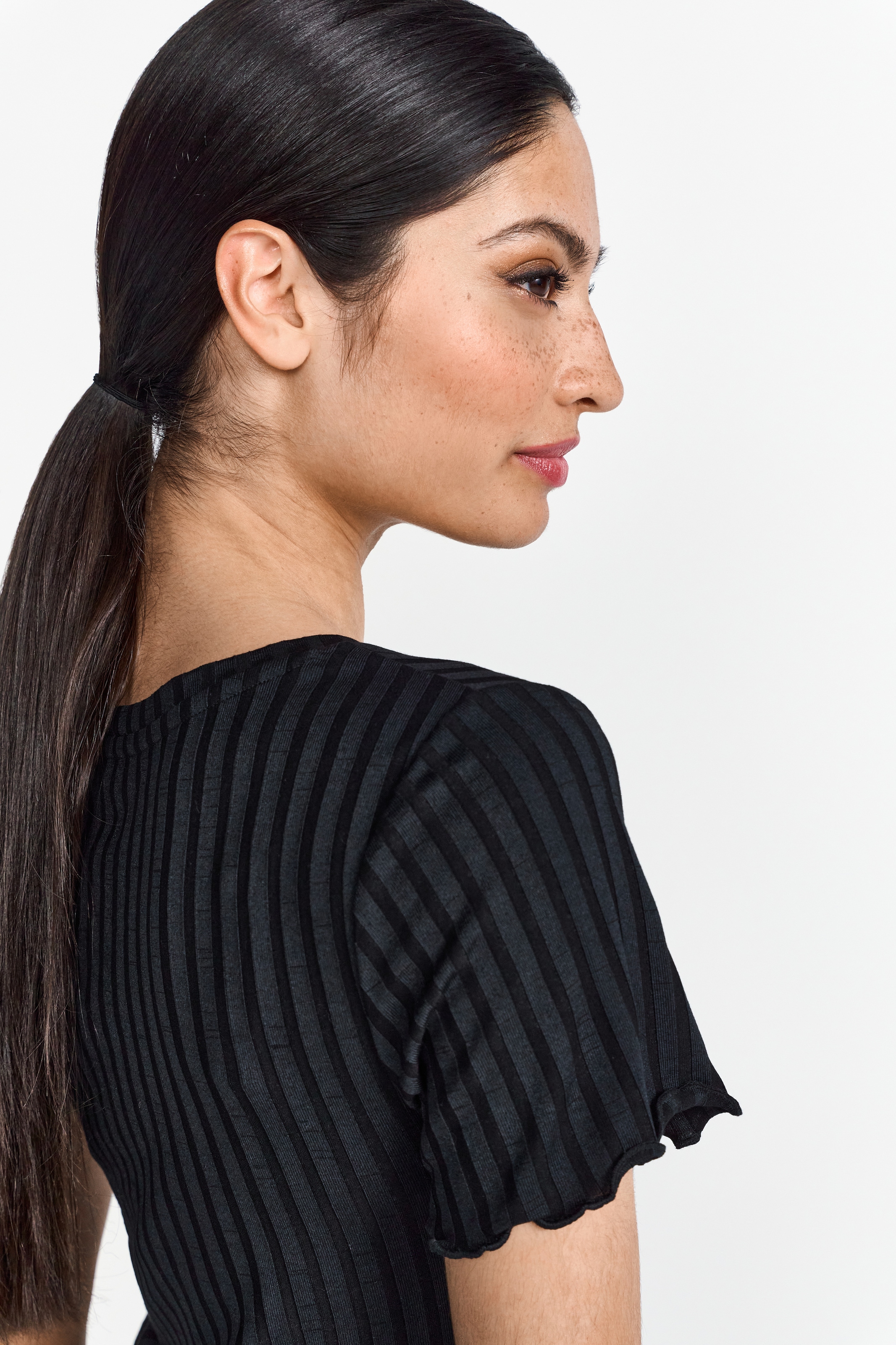 RICHROYAL T-shirt à manches courtes Mit gewelltem Saum an Rumpf und Ärmeln