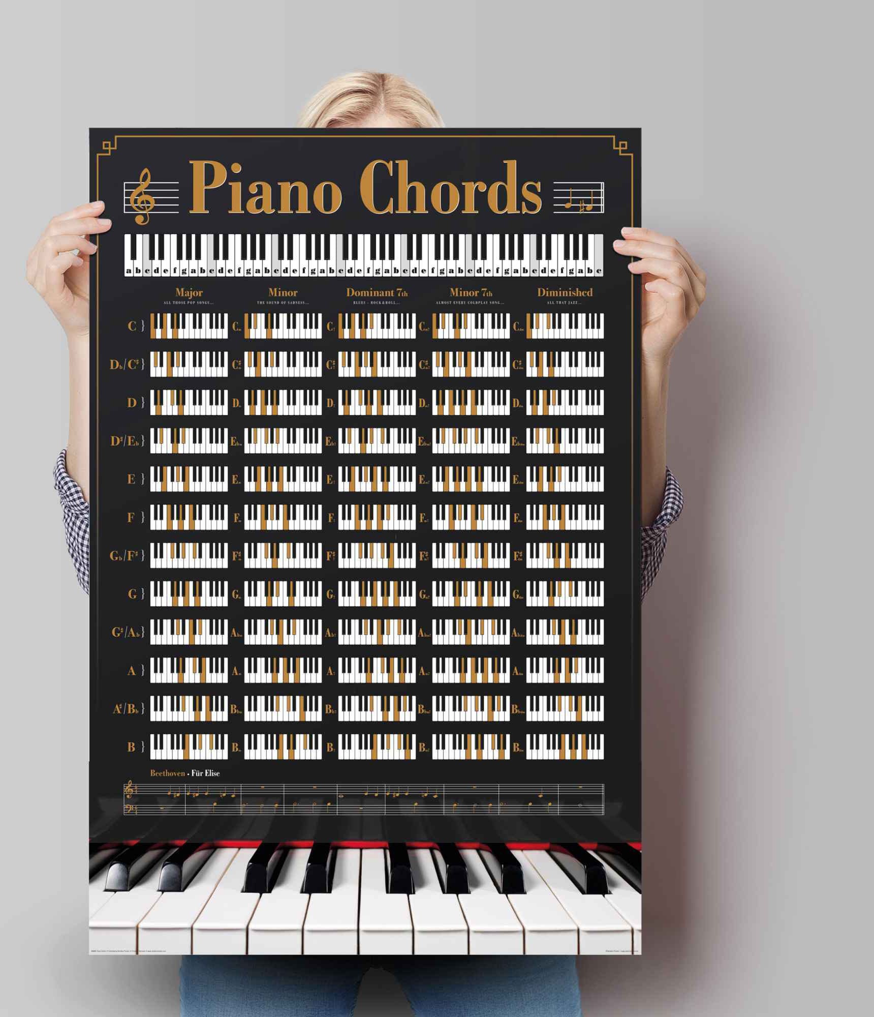 ♕ Reinders! Poster »Poster Klavier Akkorde«, Instrumente, (1 St.)  versandkostenfrei auf