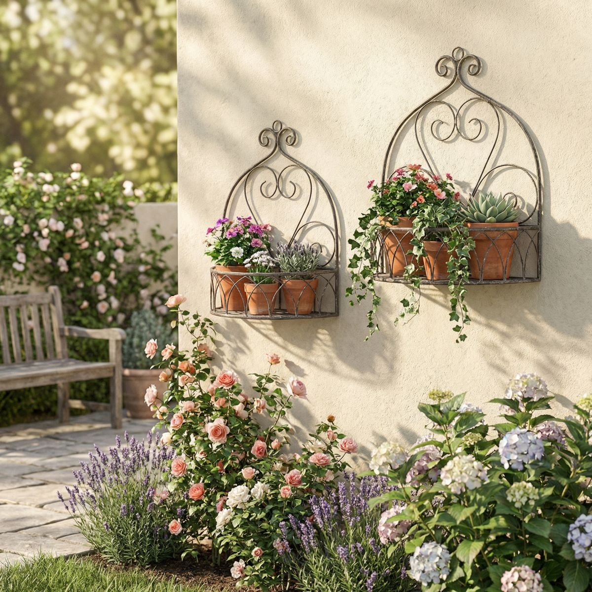 Ambiente Haus Wandregal »Aufbewahrungsregal 2er Set rund in grau« 1 Stk. tlg. für Innen- und Aussenbereich