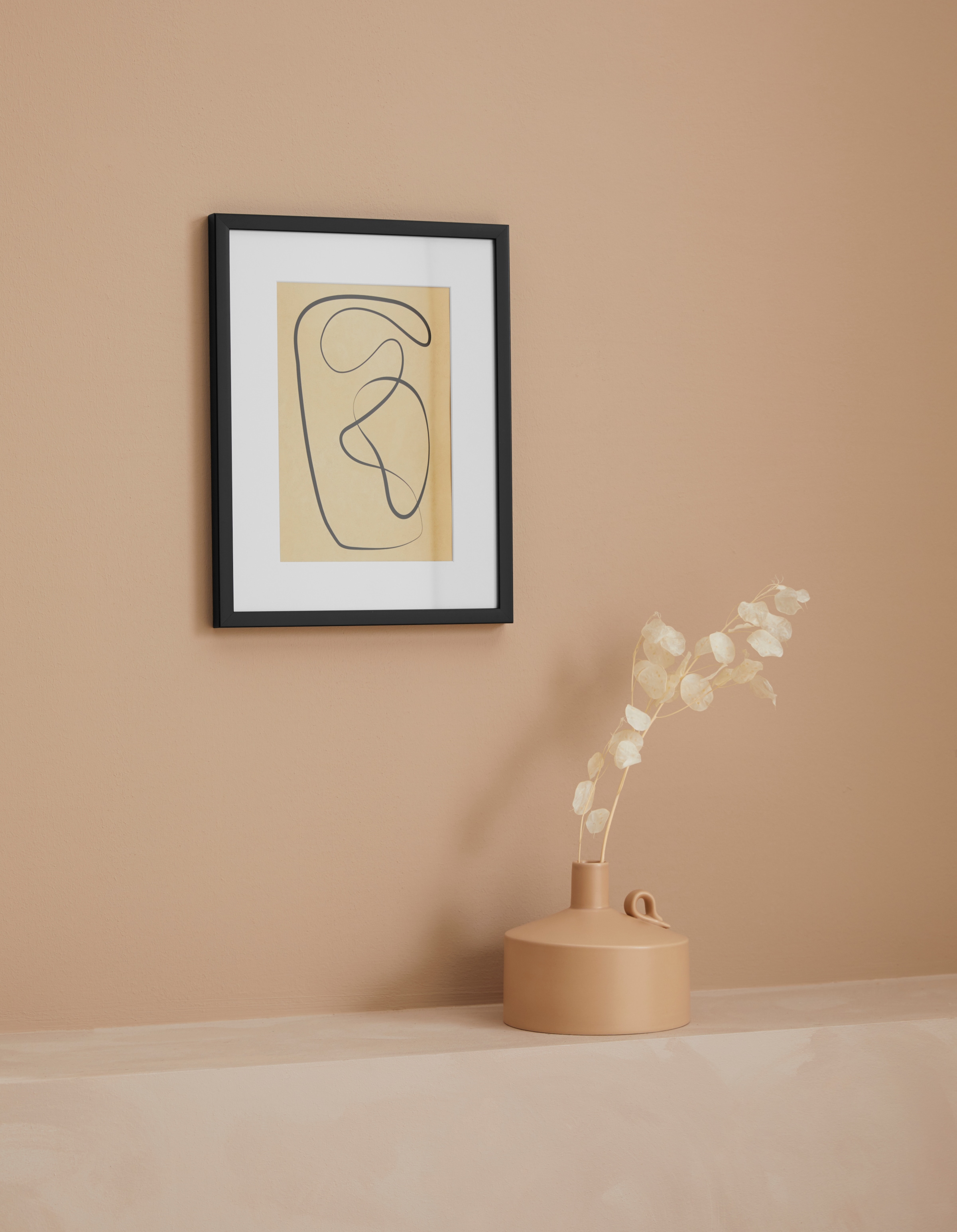 Image of LeGer Home by Lena Gercke Bild "Abstract" Abstrakt 1 Stk. tlg. Poster, beige, gerahmt, minimalistisch